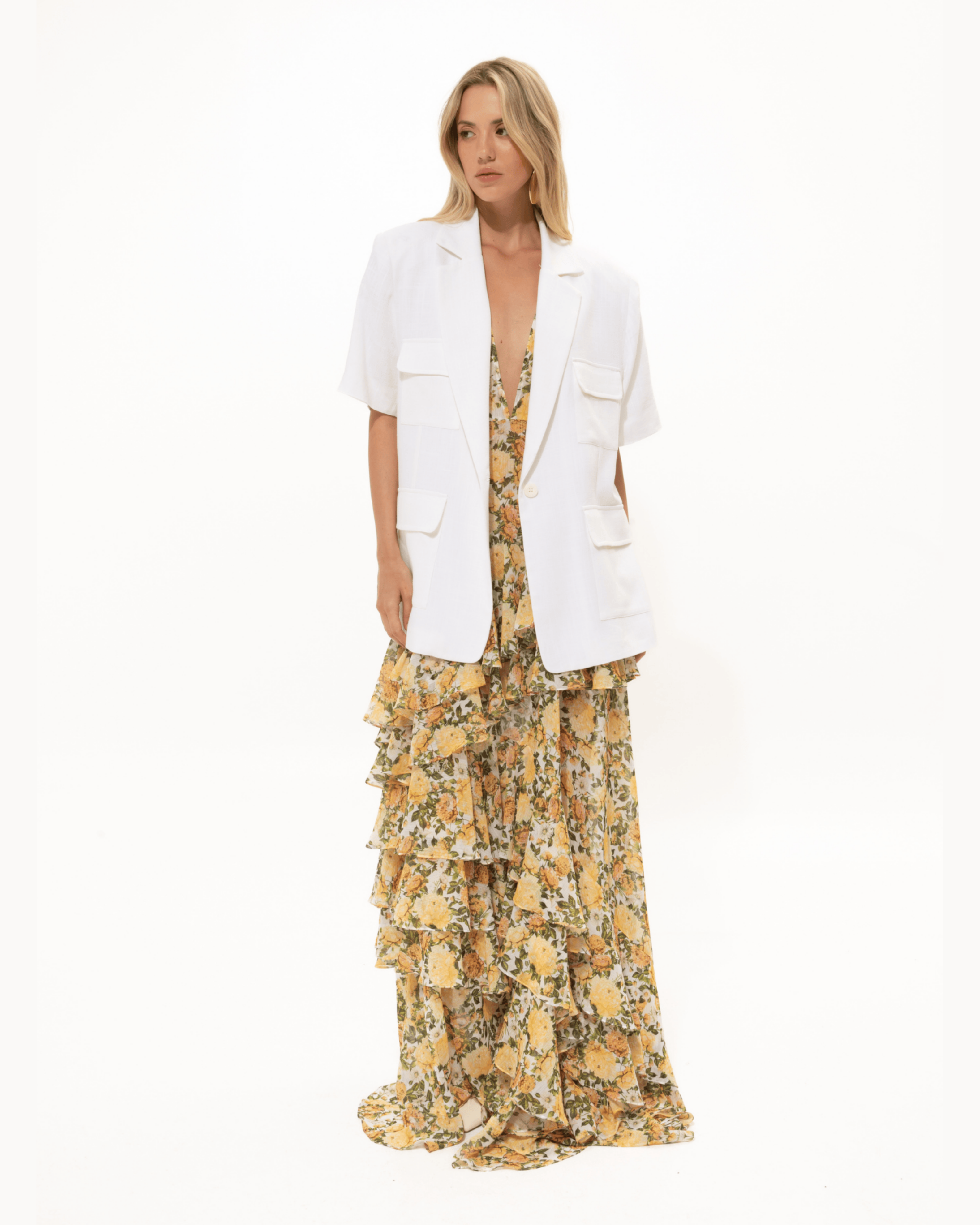 Picture of White Short-Sleeved Blazer