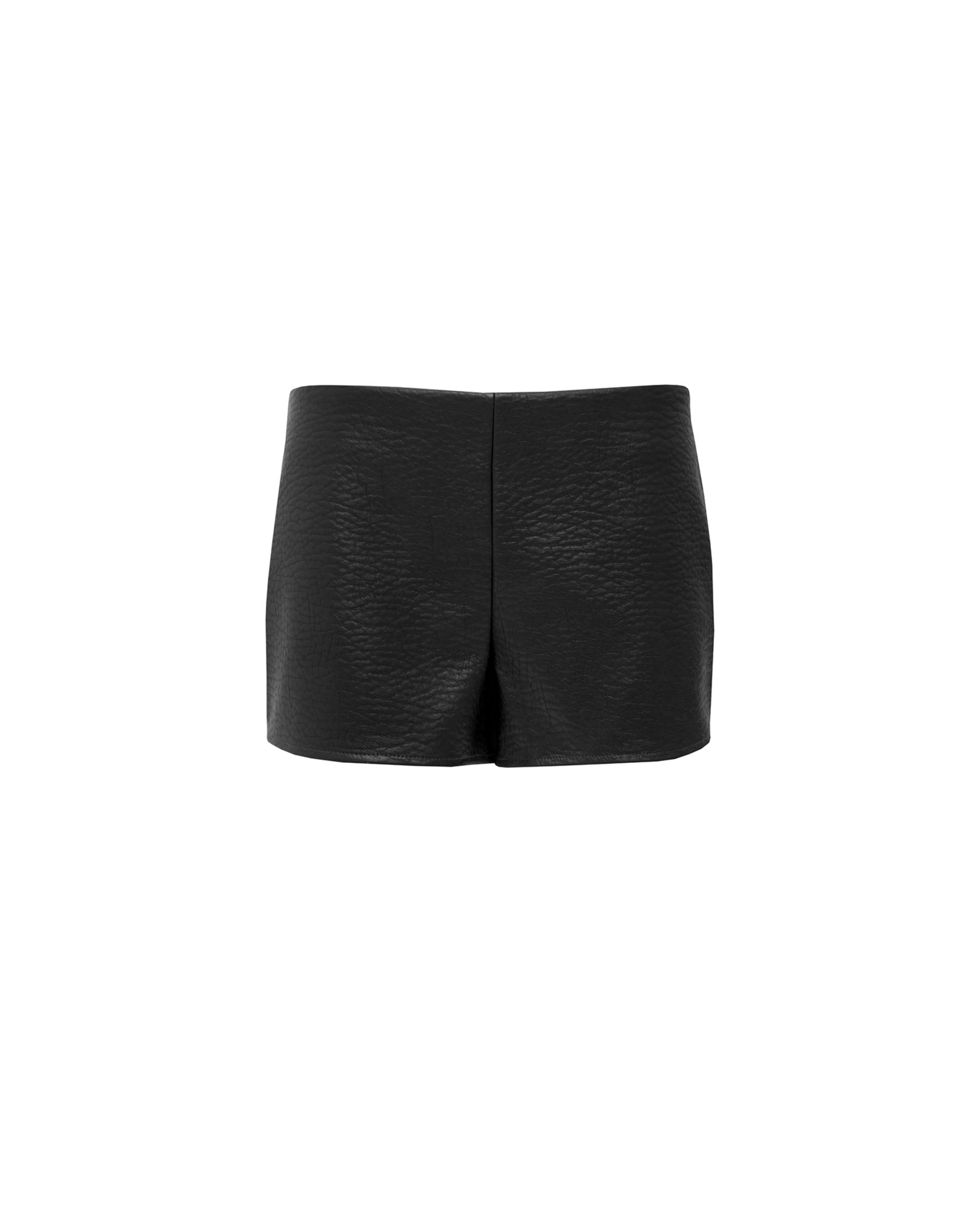 Picture of BLACK FAUX LEATHER SHORTS