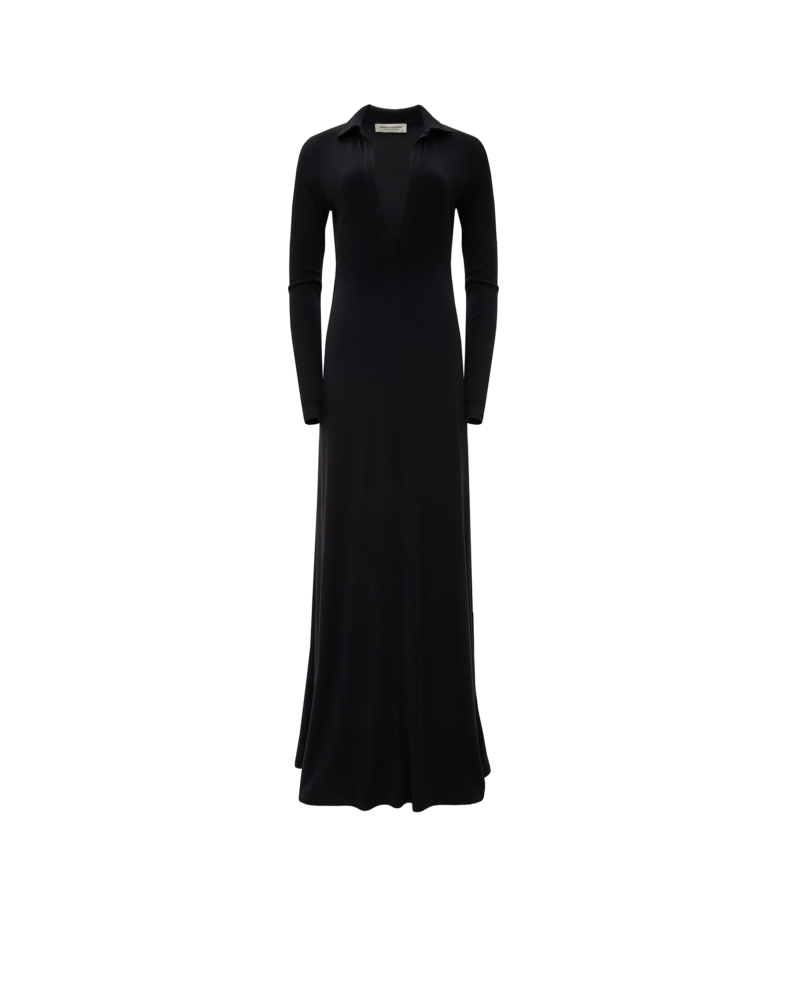 Picture of BLACK RIB MAXI DRESS
