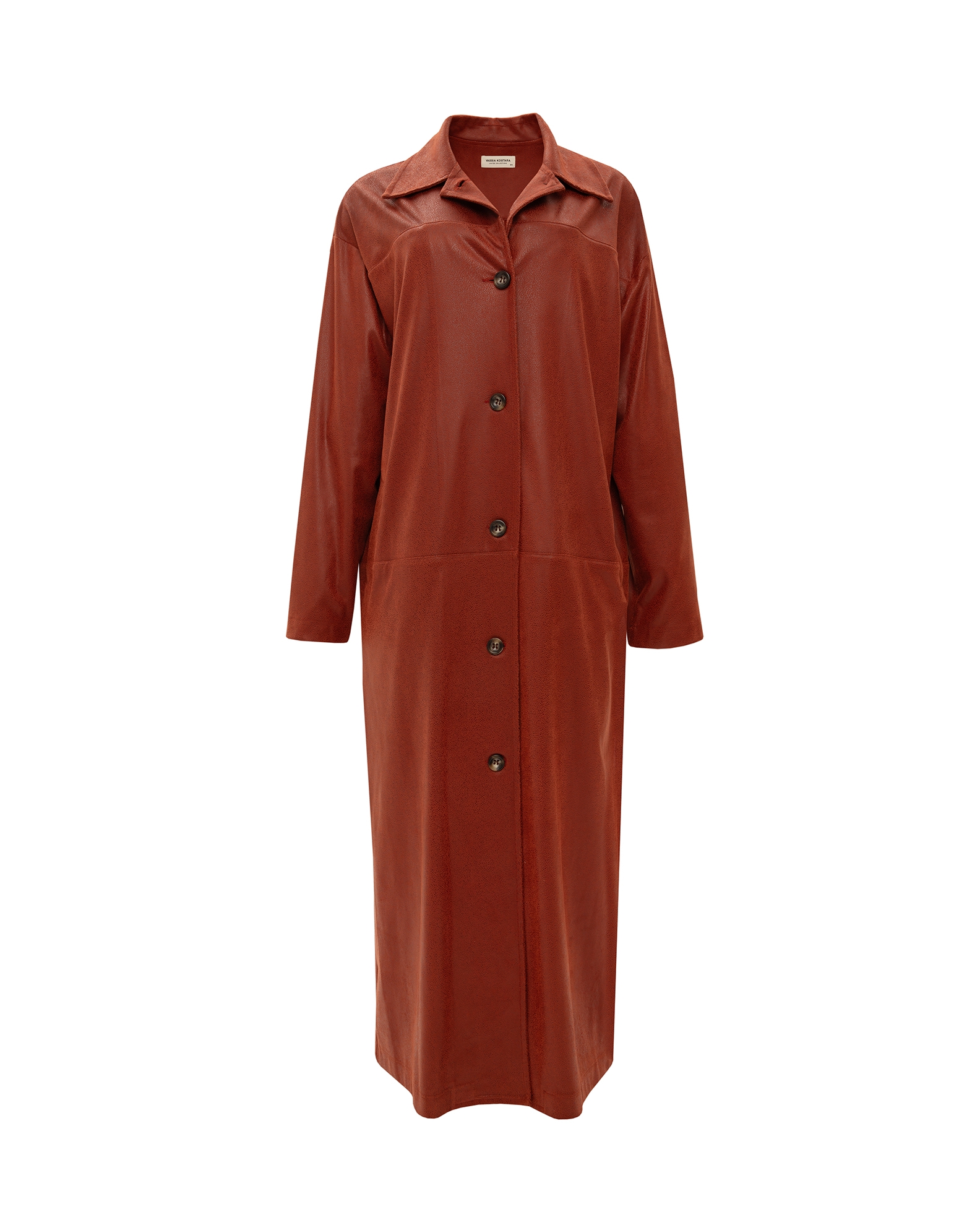 Picture of CHERRY FAUX LEATHER COAT