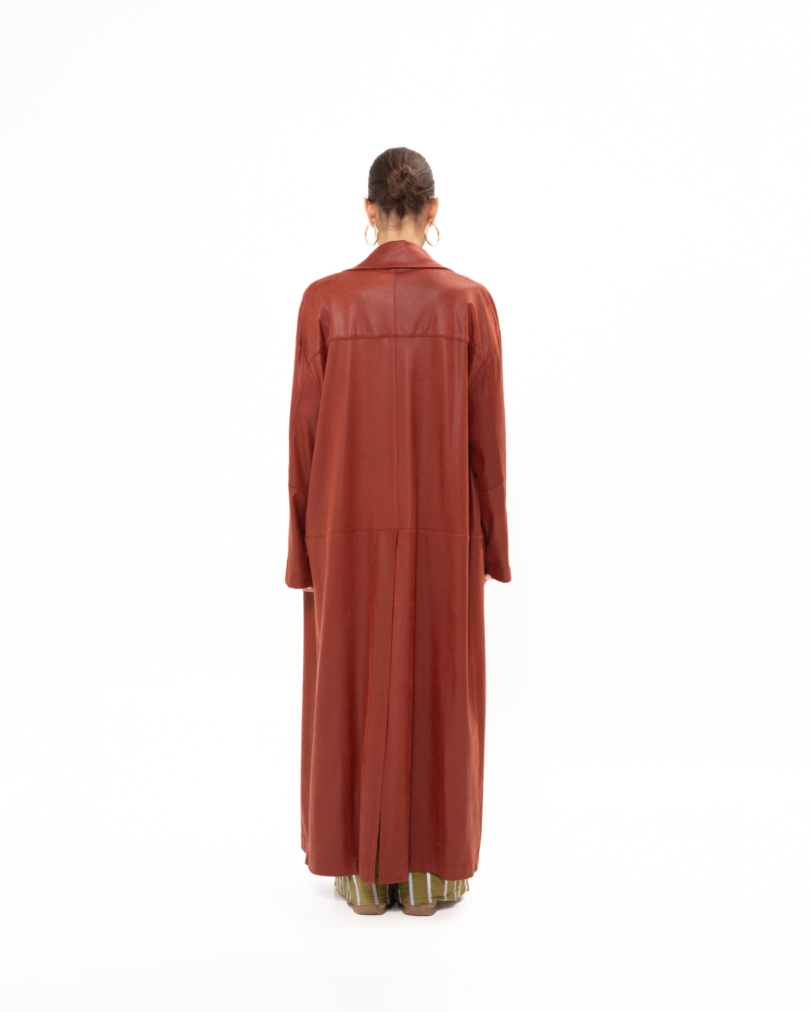 Picture of CHERRY FAUX LEATHER COAT
