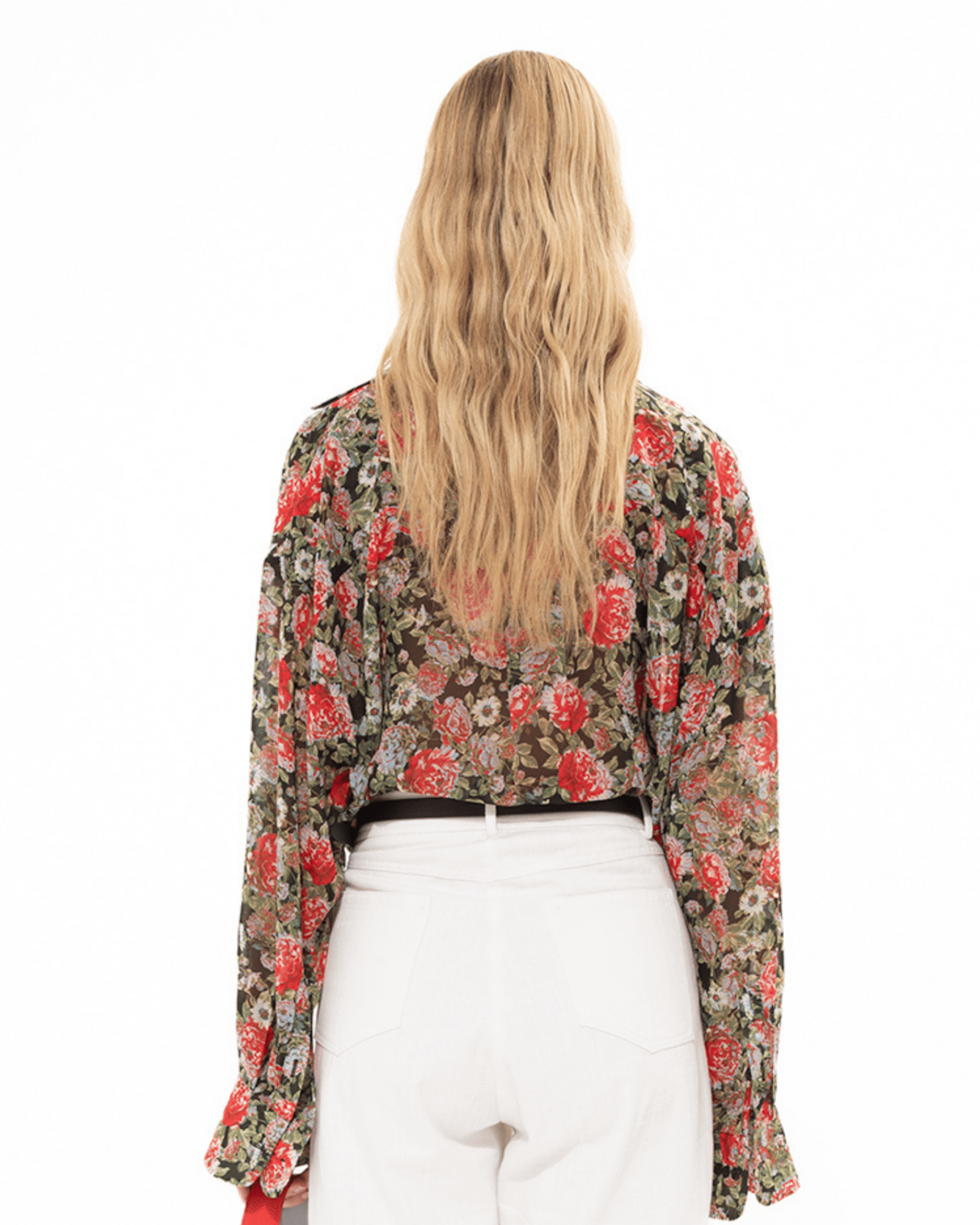 Picture of RED FLORAL OS SHIRT