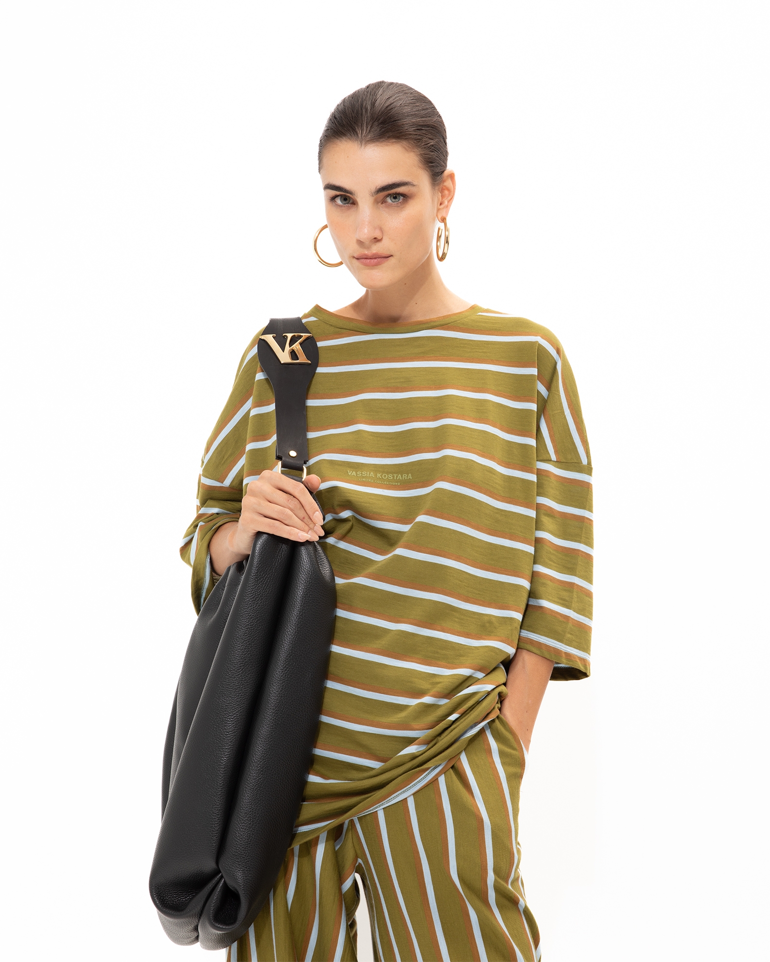 Picture of STRIPED OLIVE BLOUSE