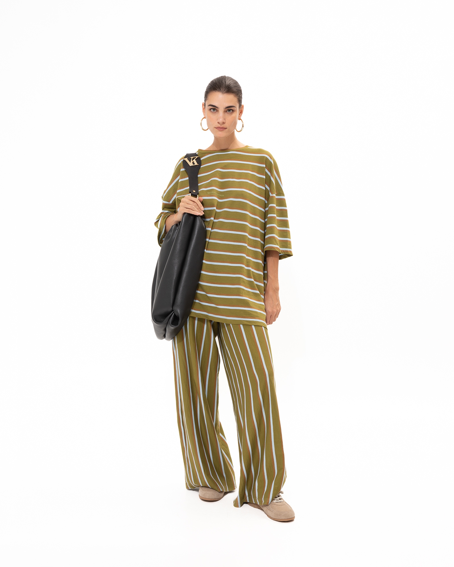 Picture of STRIPED OLIVE BLOUSE