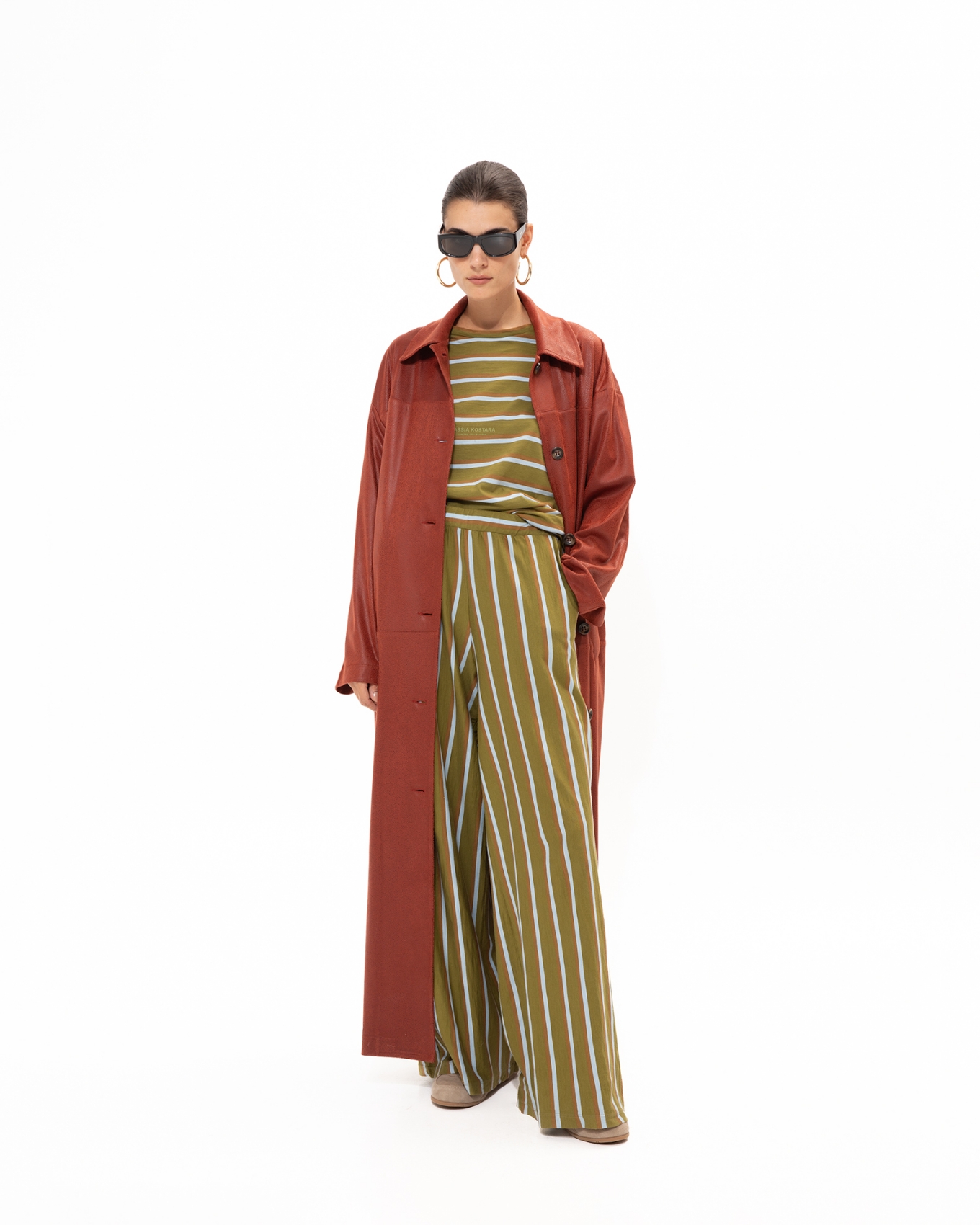Picture of STRIPED OLIVE PANTS