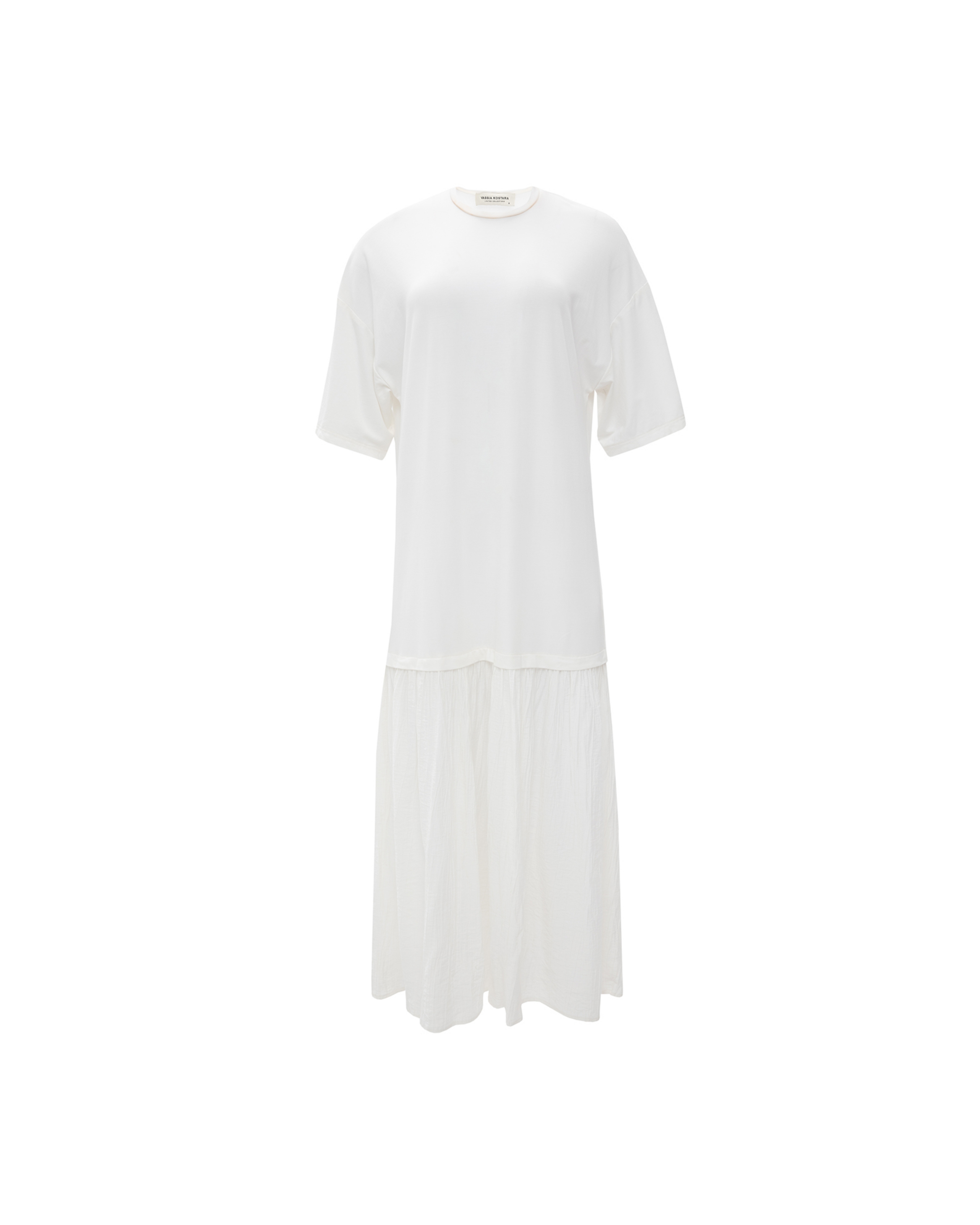 Picture of WHITE MIDI COTTON DRESS