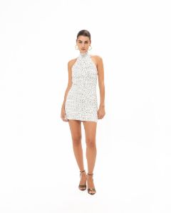 Picture of WHITE POLKA MINI DRESS