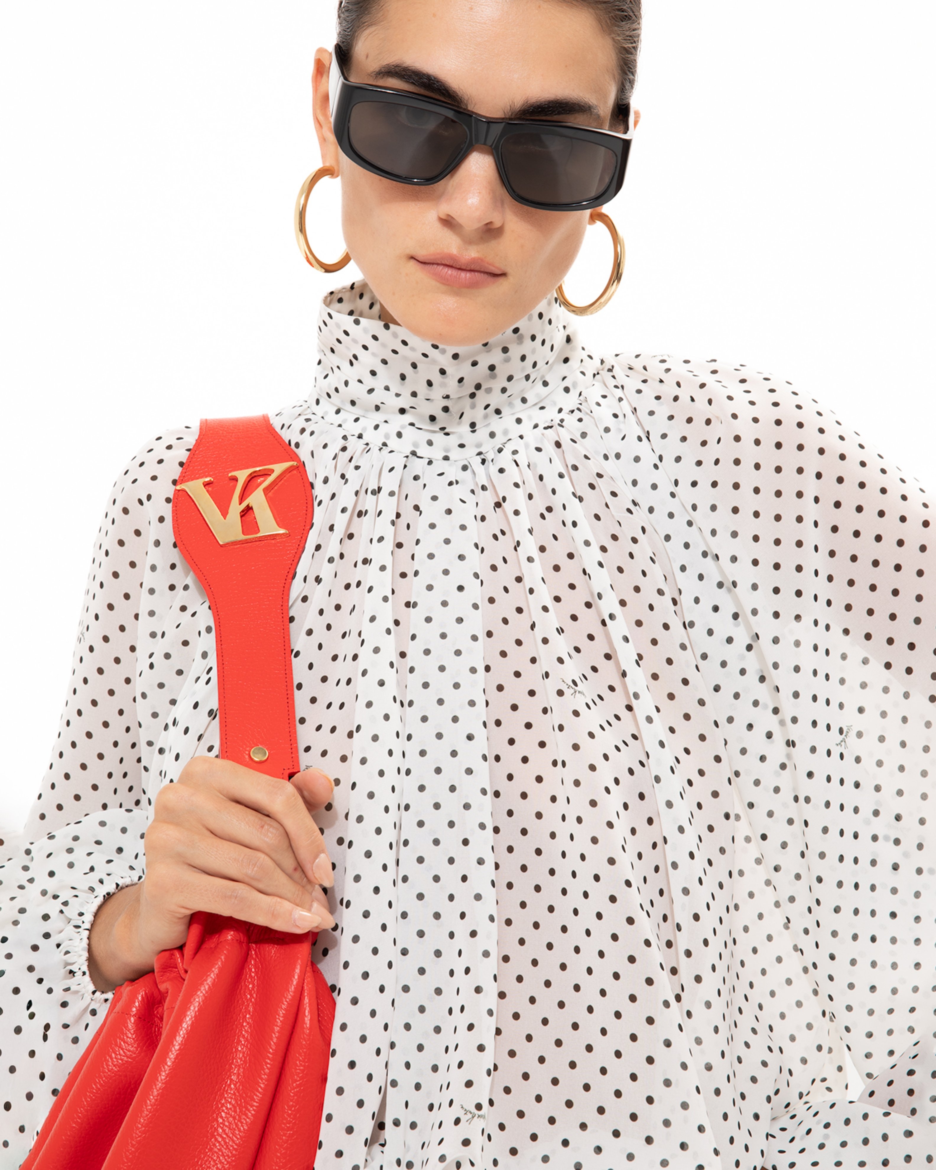 Picture of WHITE POLKA BLOUSE