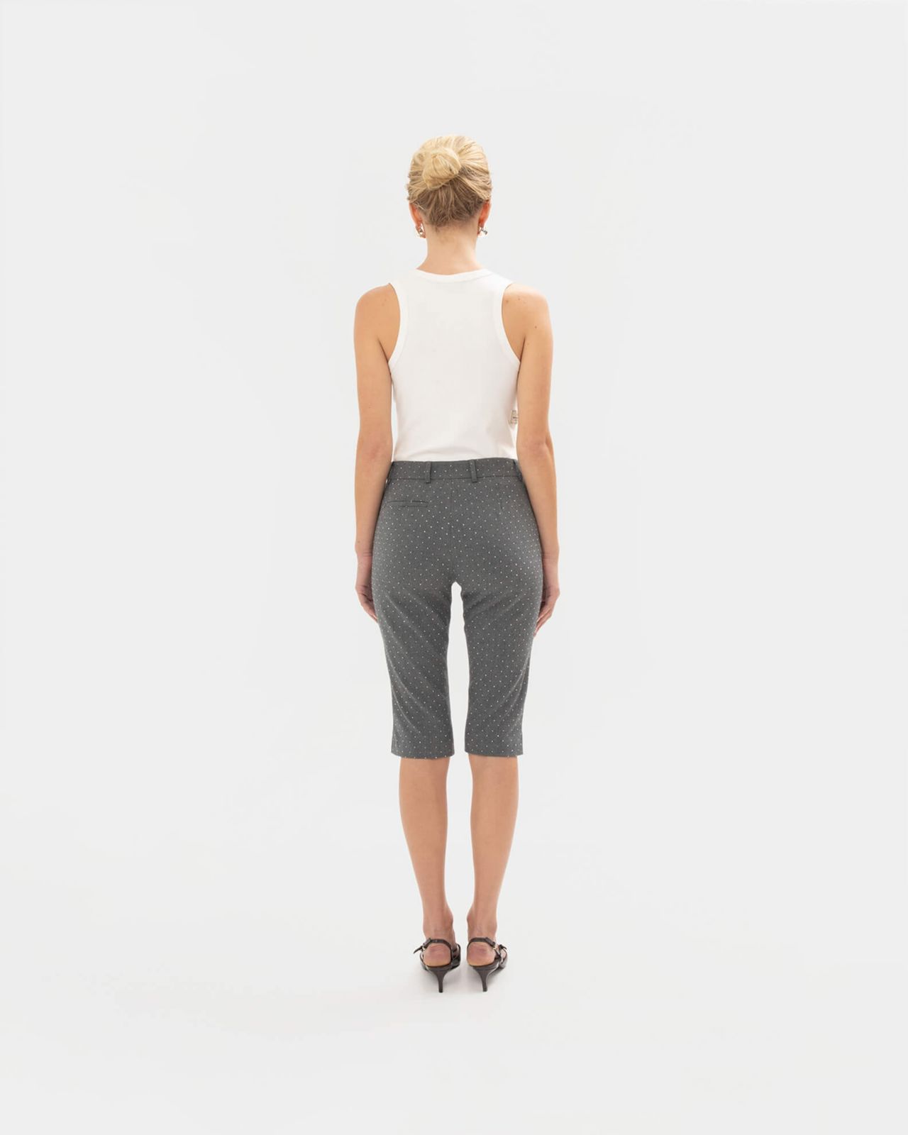 Picture of GREY SPARKLE CAPRI PANTS