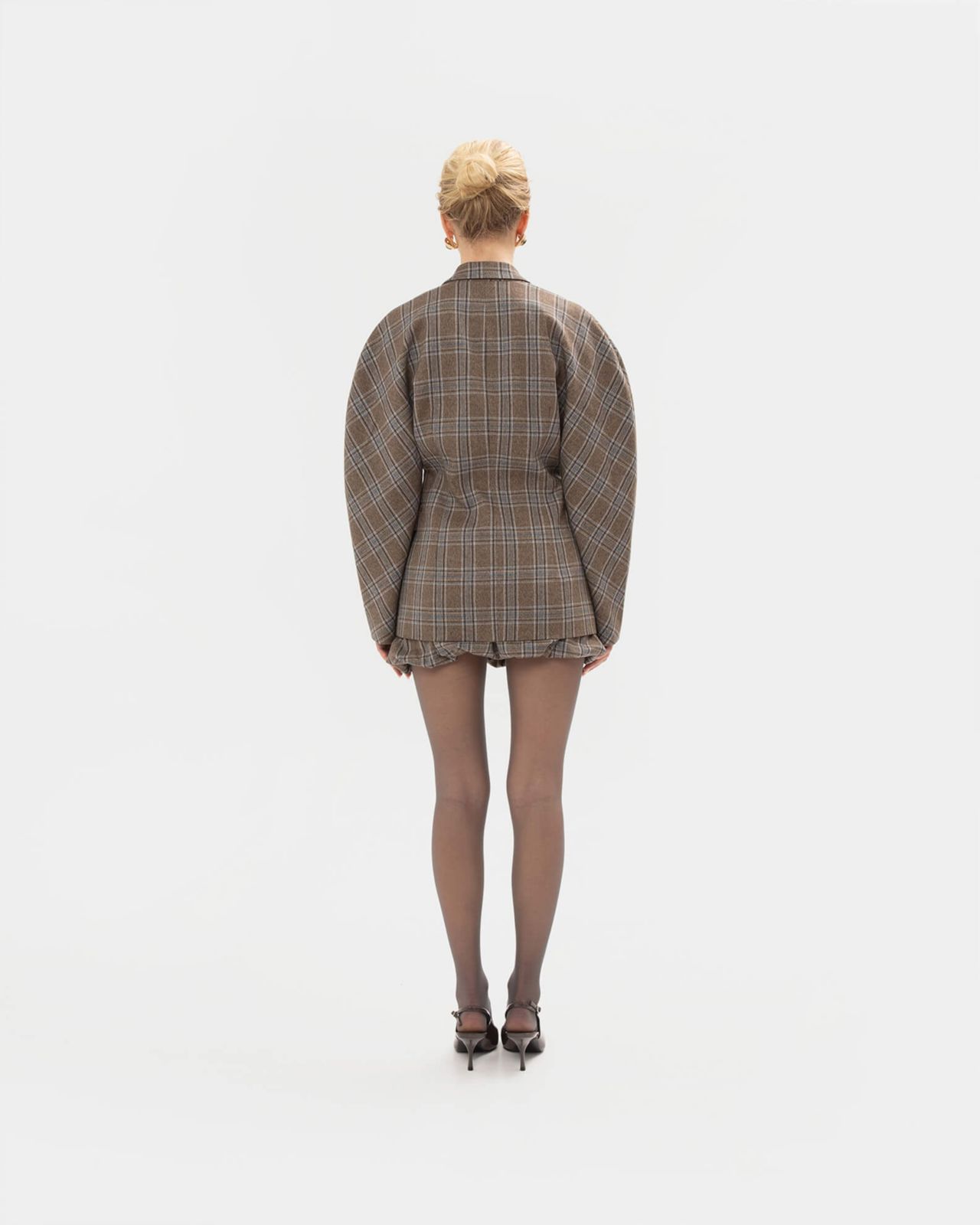 Picture of BROWN CHEQUERED BLAZER