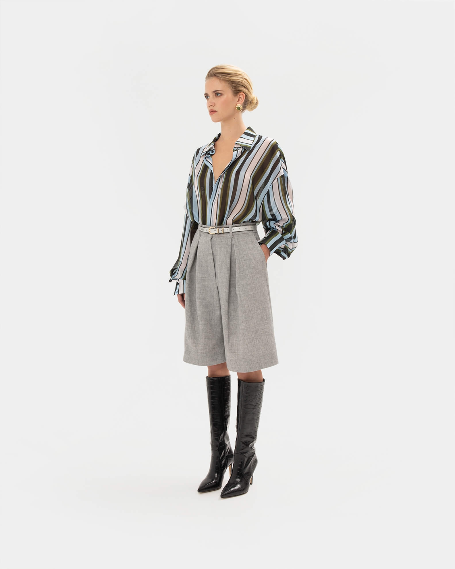 Picture of GREY JUPE CULOTTE