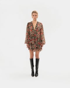 Show details for RED FLORAL MINI DRESS Picture of RED FLORAL MINI DRESS