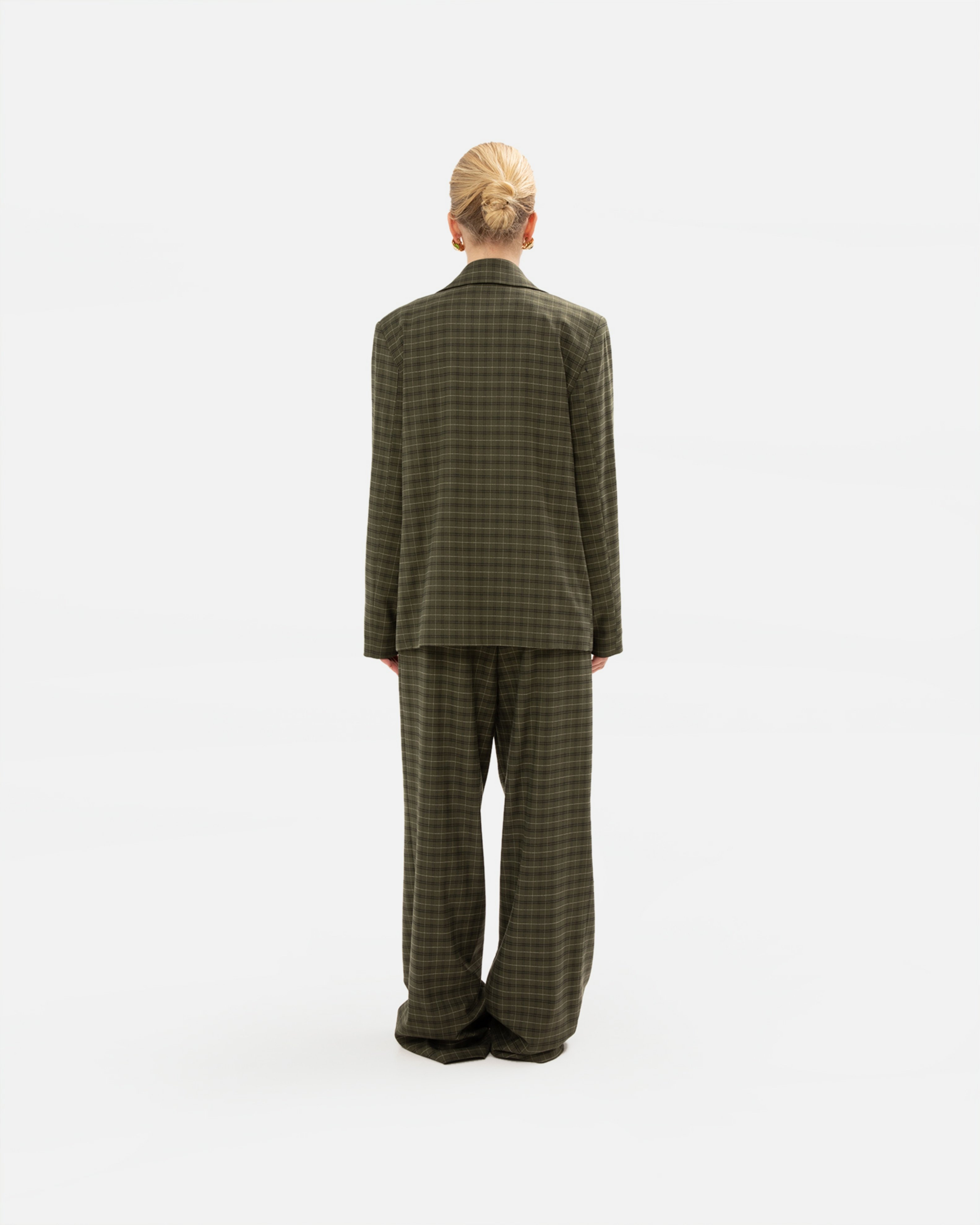 Picture of OLIVE CHEQUERED BLAZER