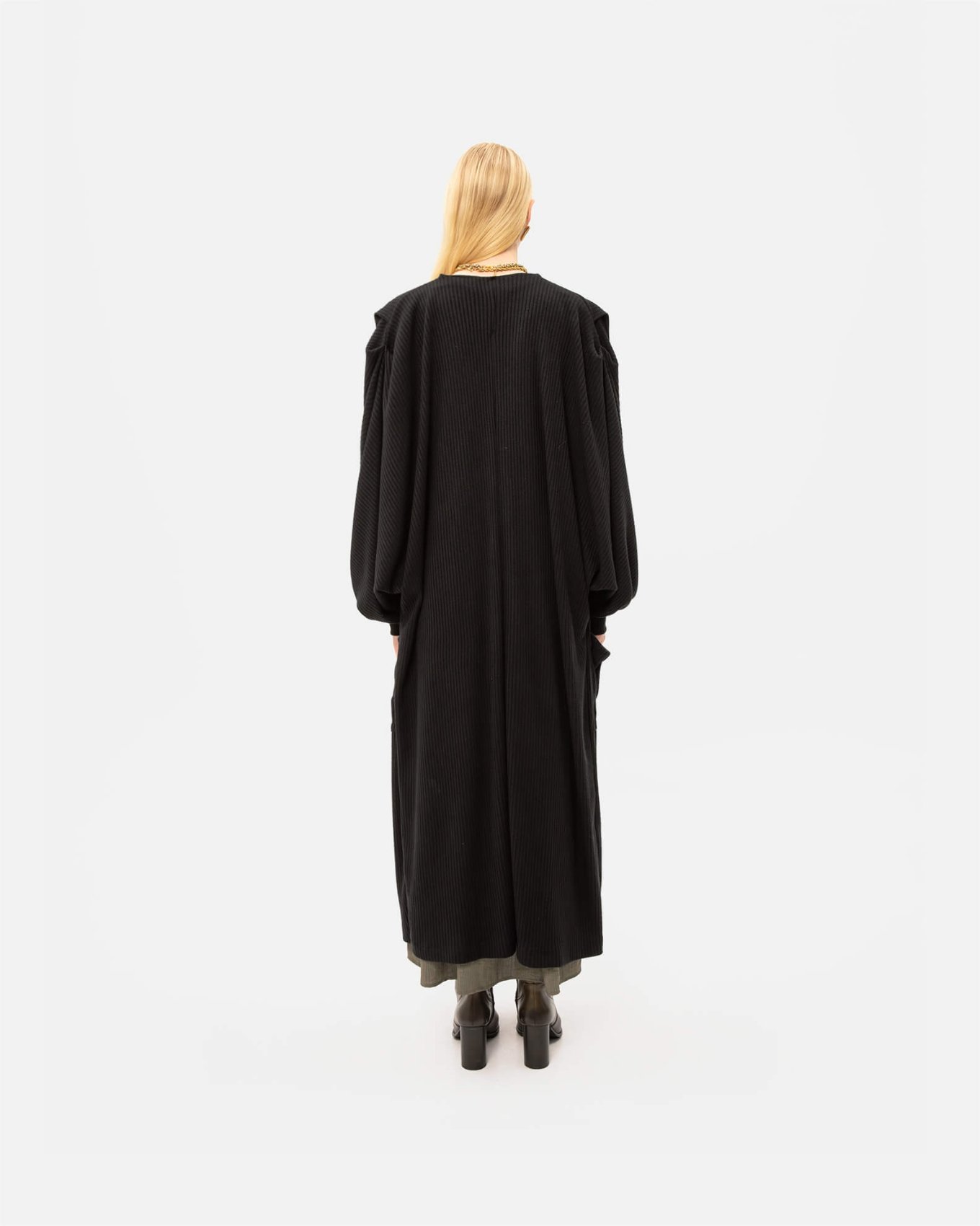 Picture of BLACK KNIT LONG CARDIGAN