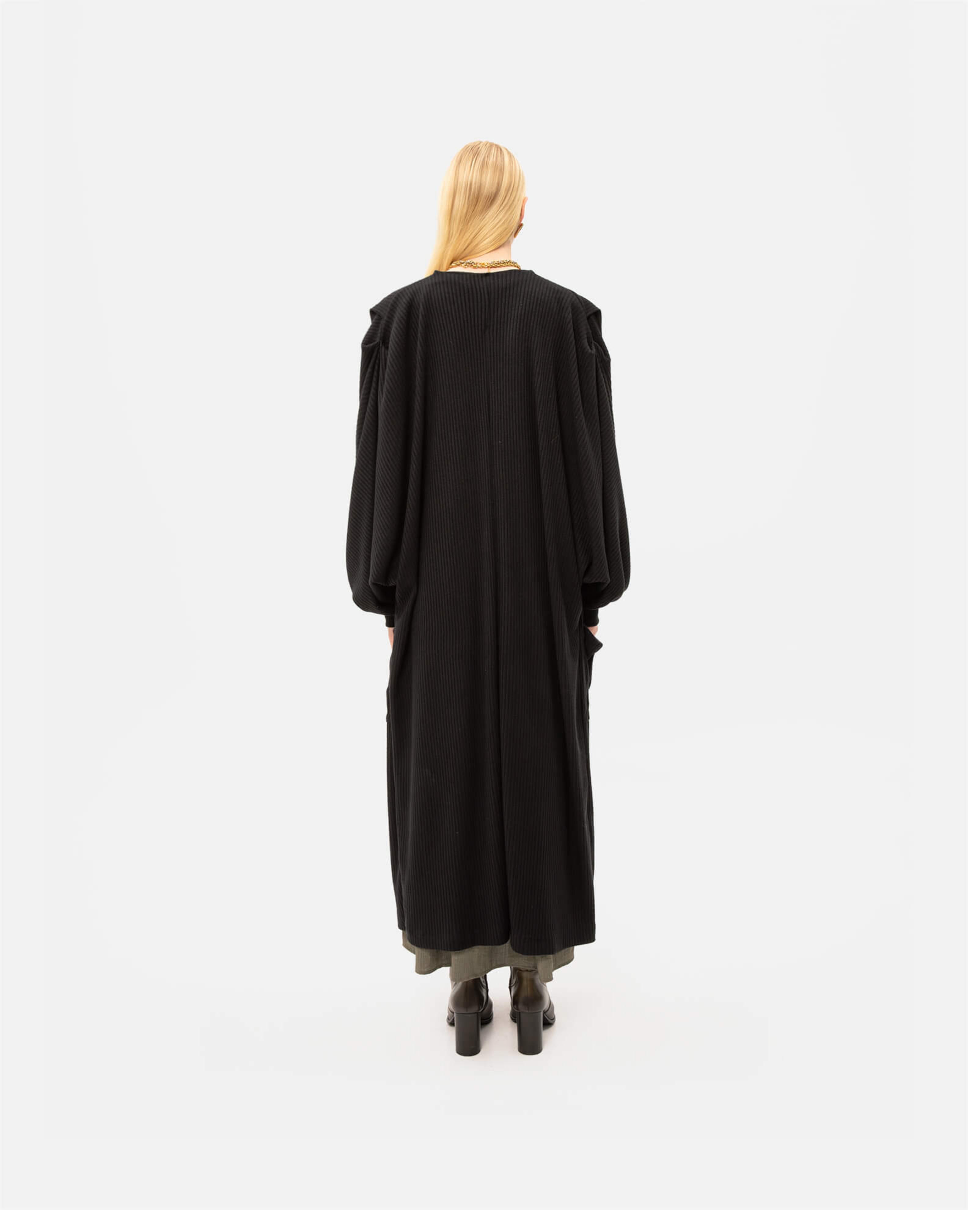 Picture of BLACK KNIT LONG CARDIGAN