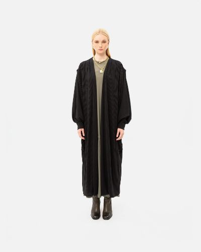 Picture of BLACK KNIT LONG CARDIGAN