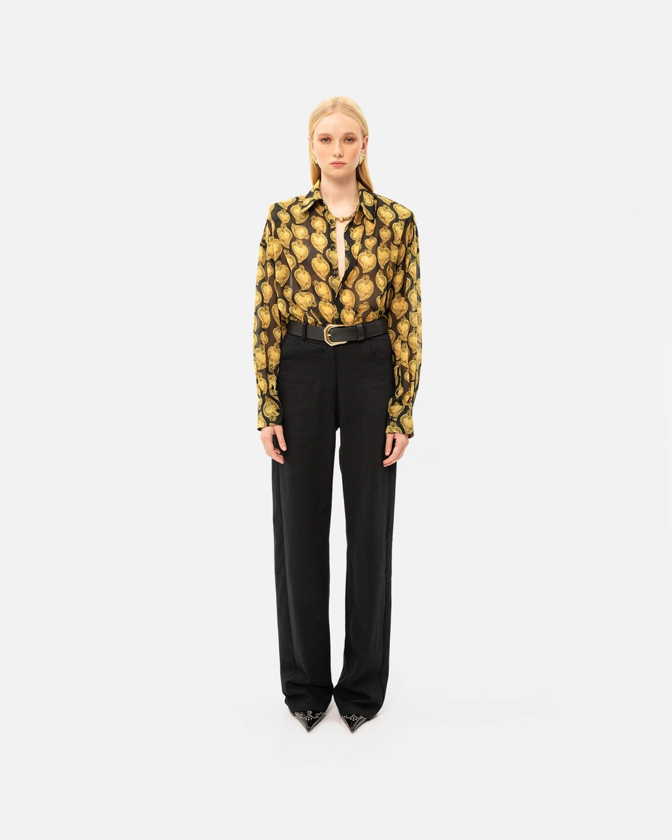 Picture of BLACK STRAIGHT-LINE JEANS