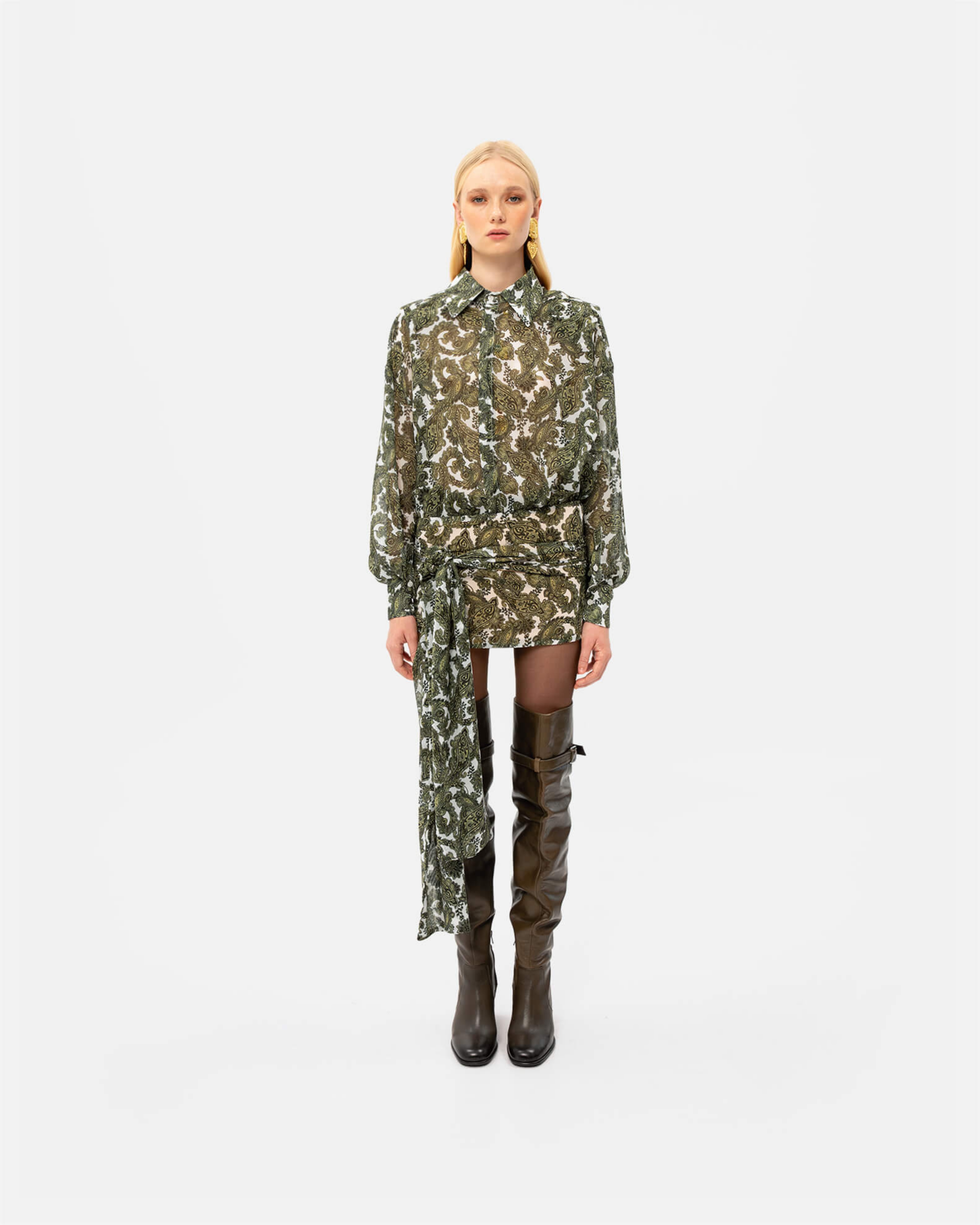 Picture of GREEN PAISLEY OS SHIRT