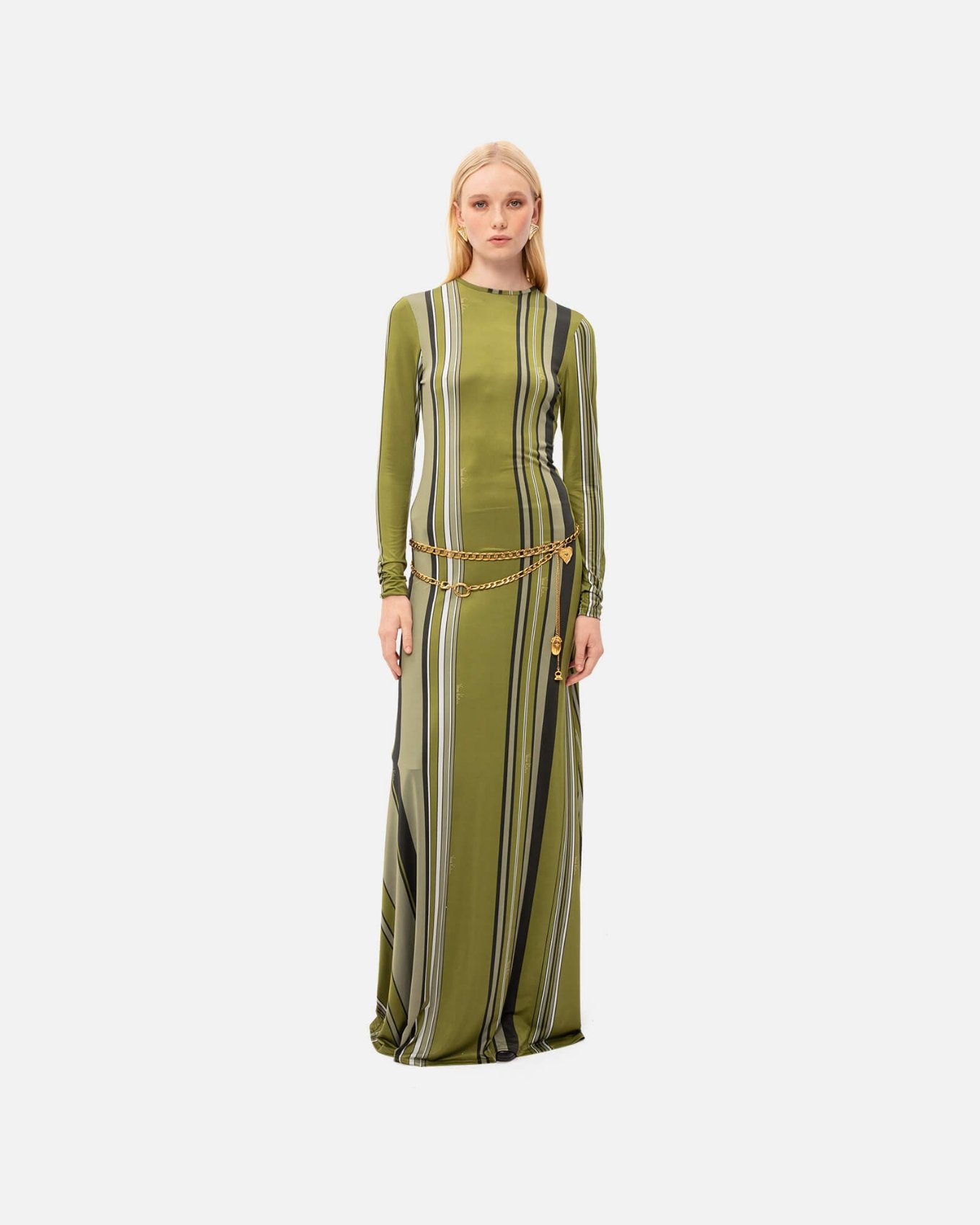 Picture of KHAKI STRIPED DRESS