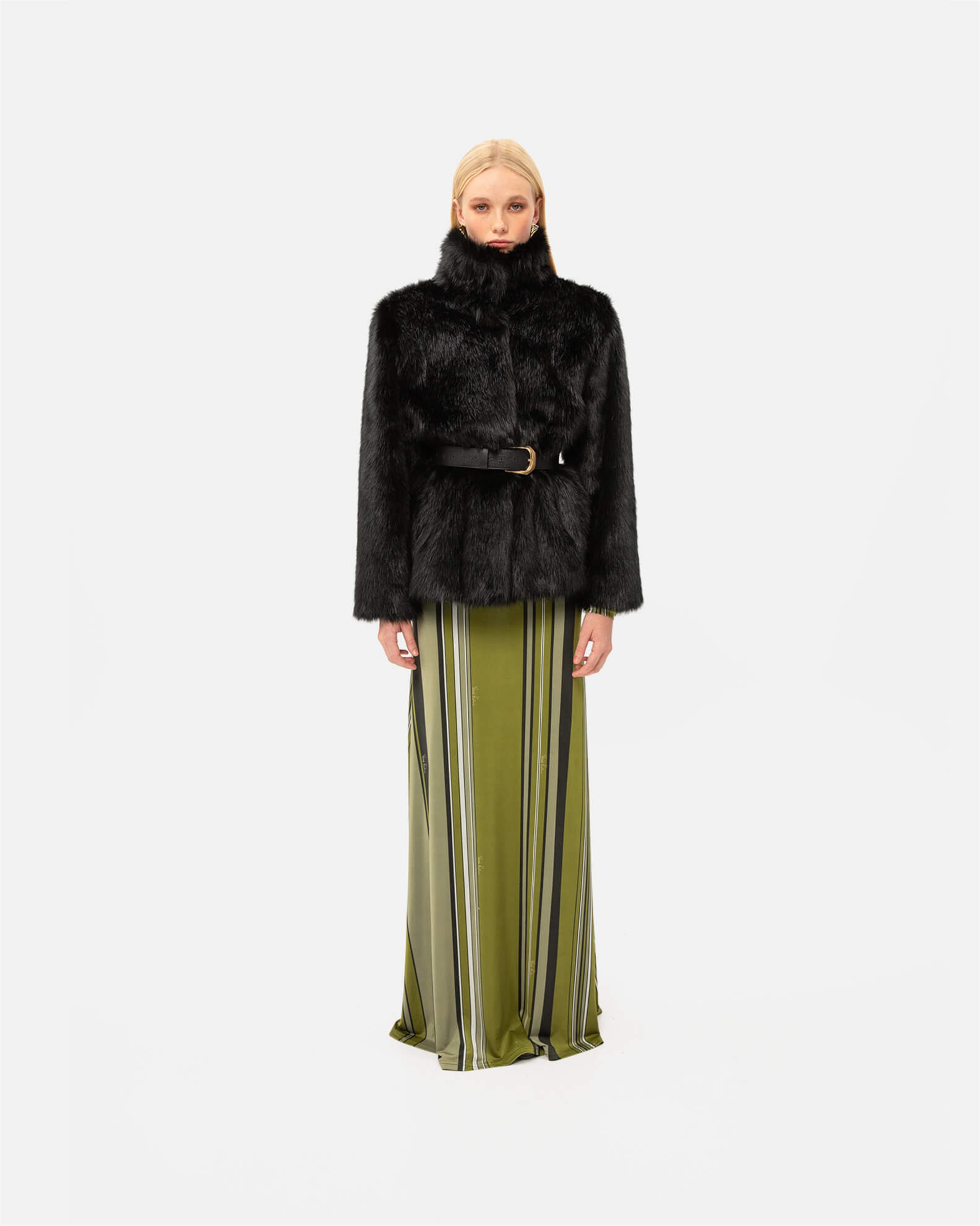 Picture of KHAKI STRIPED DRESS