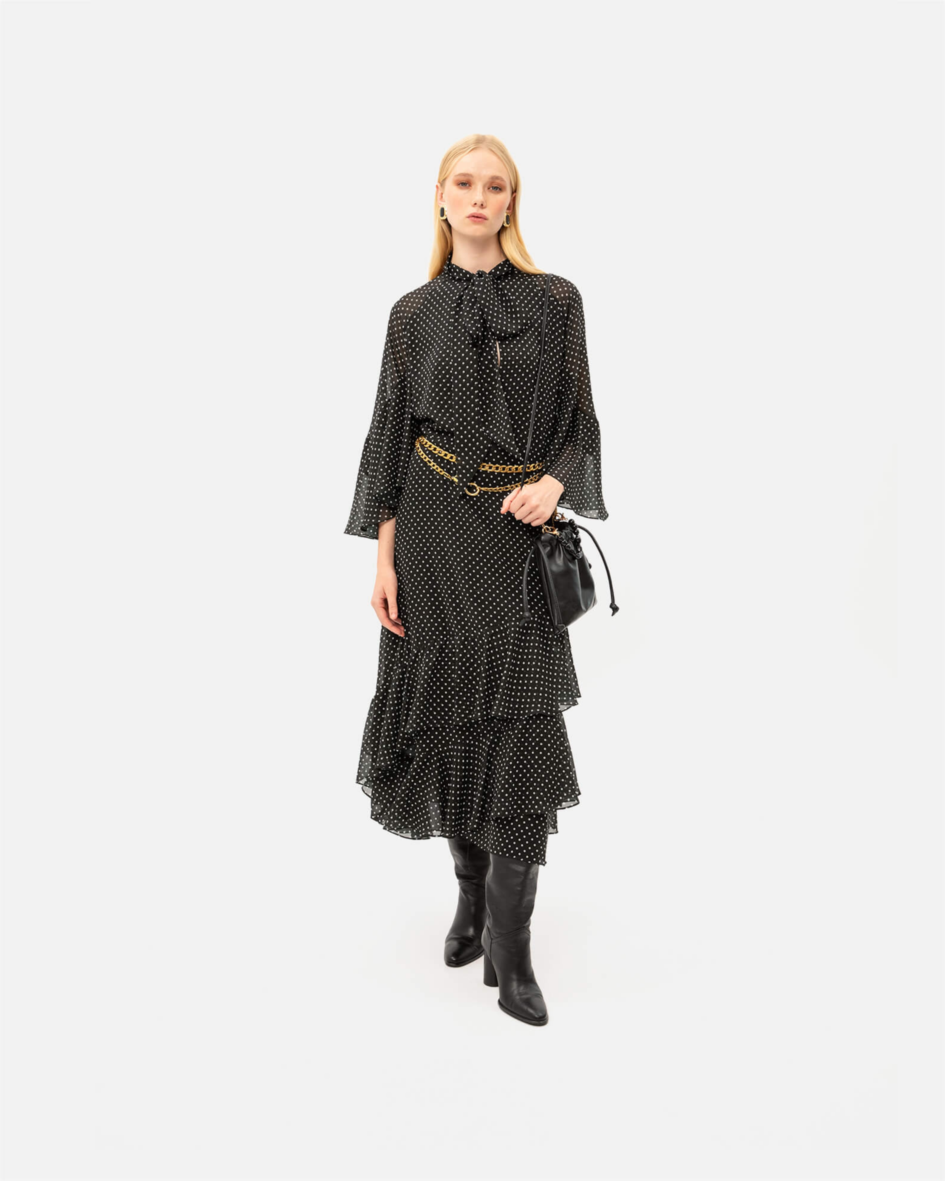 Picture of BLACK POLKA DOT DRESS