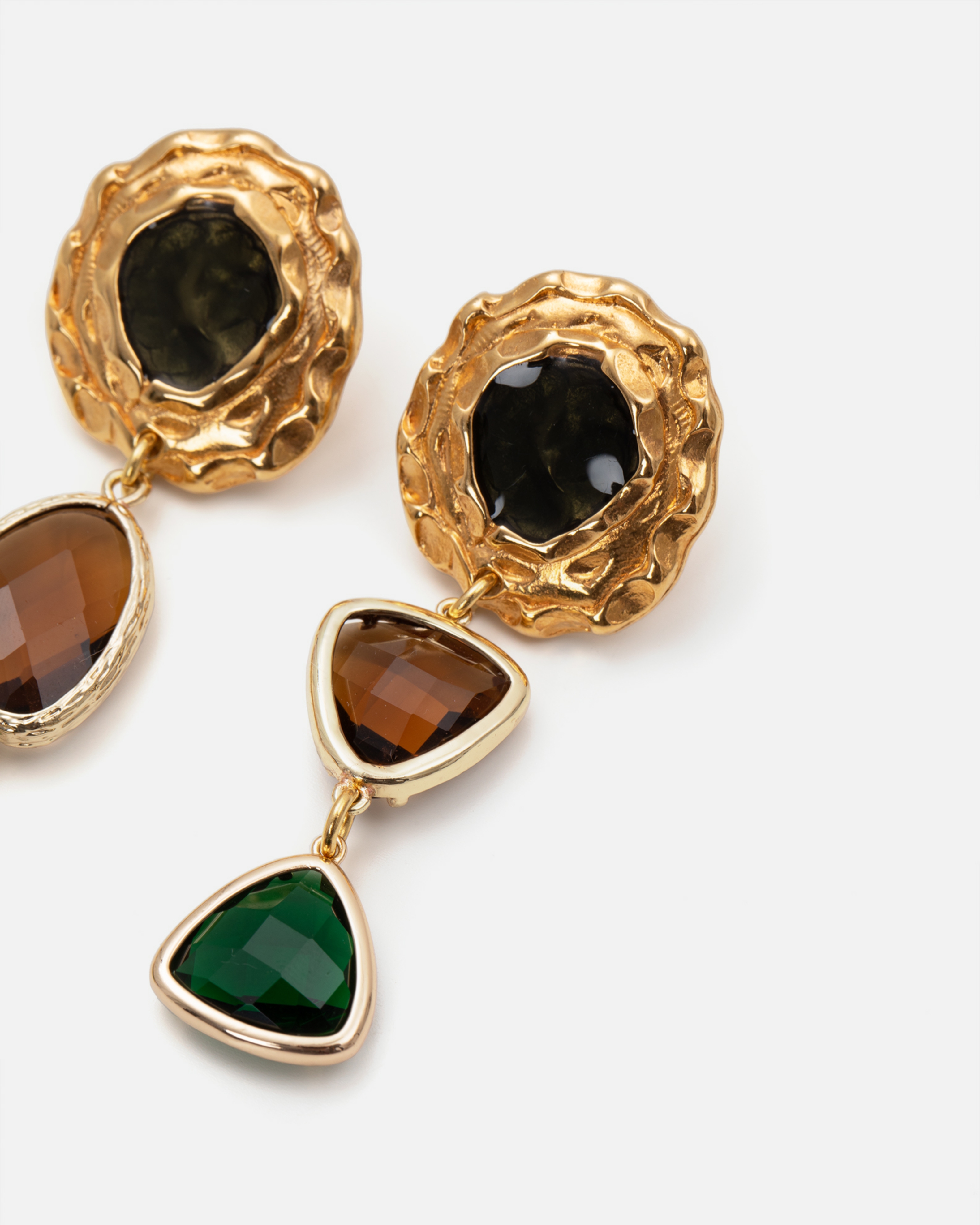 Picture of DANGLE EARRINGS WITH FAUX STONES