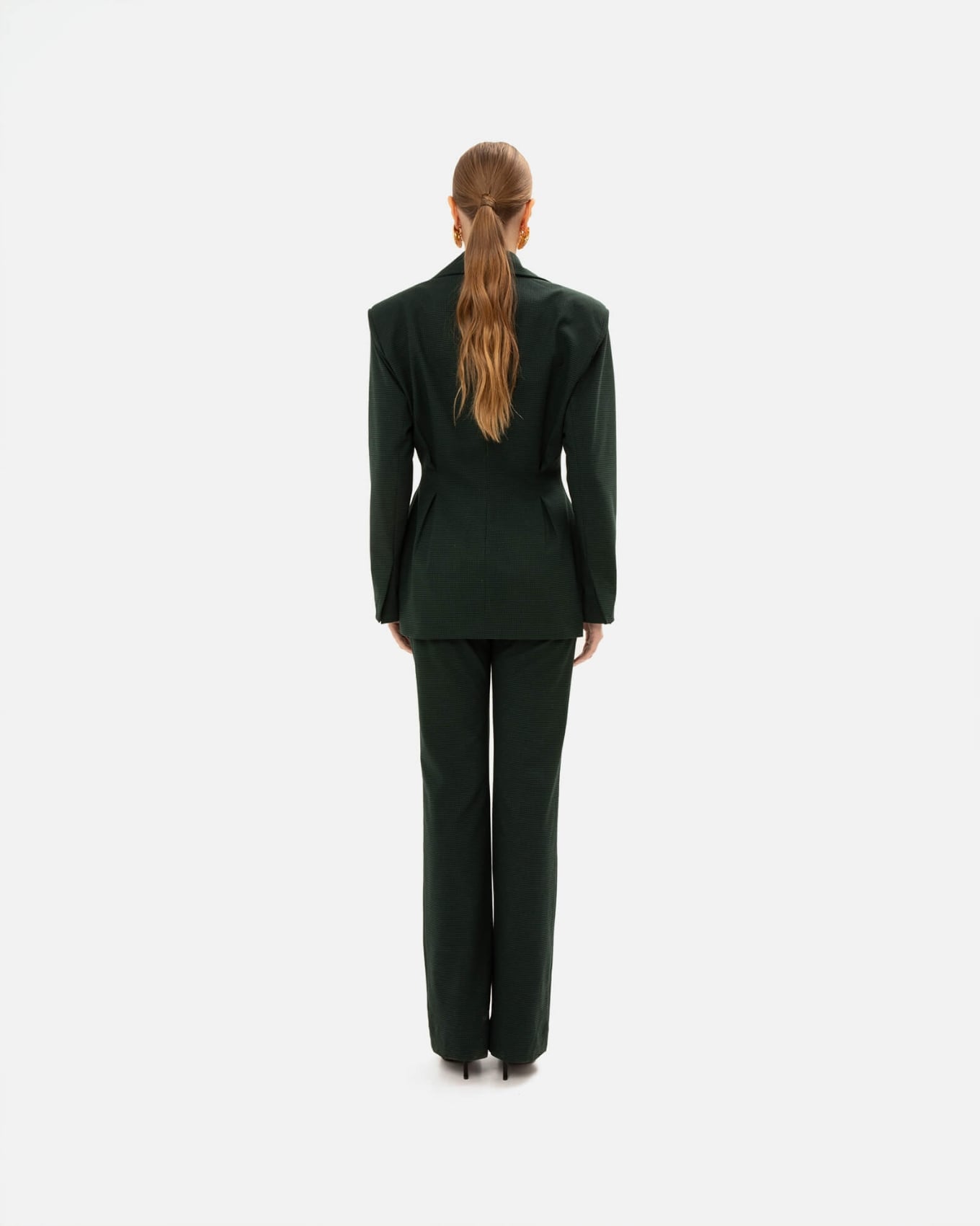 Picture of PINE GREEN CHEQUERED PANTS