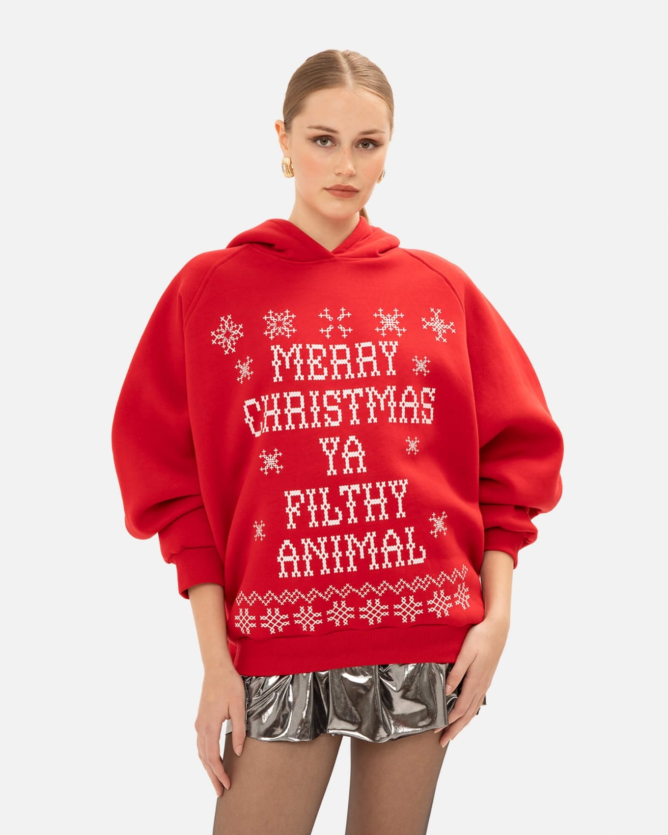 Picture of RED HOODIE "YA FILTHY ANIMAL"