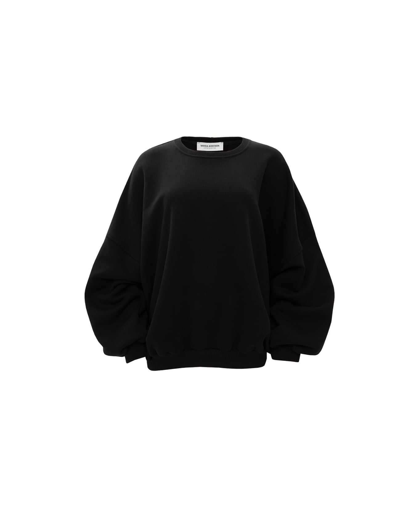 Picture of BLACK OPEN-NECKLINE JUMPER