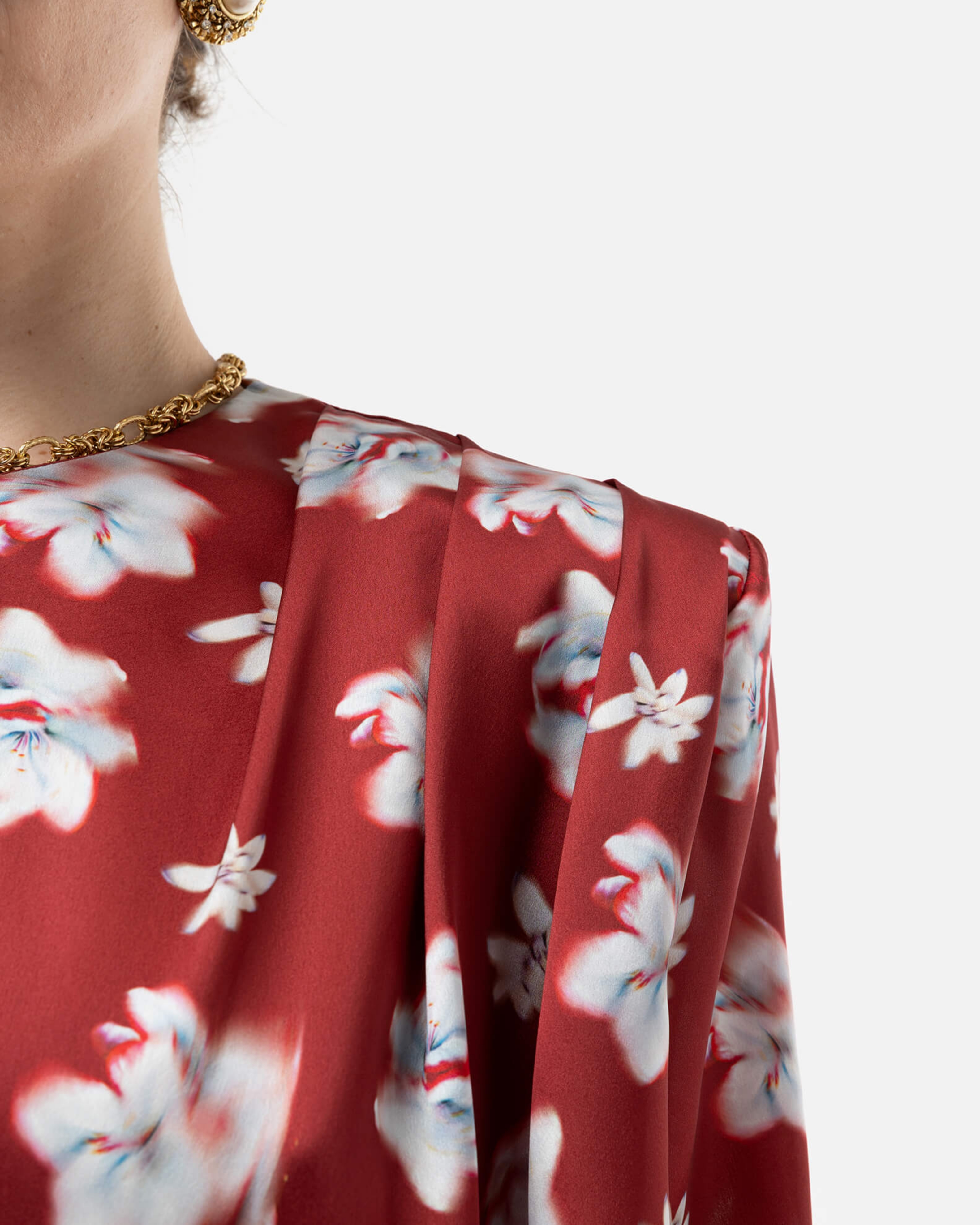 Picture of ABSTRACT FLOWER MIDI DRESS