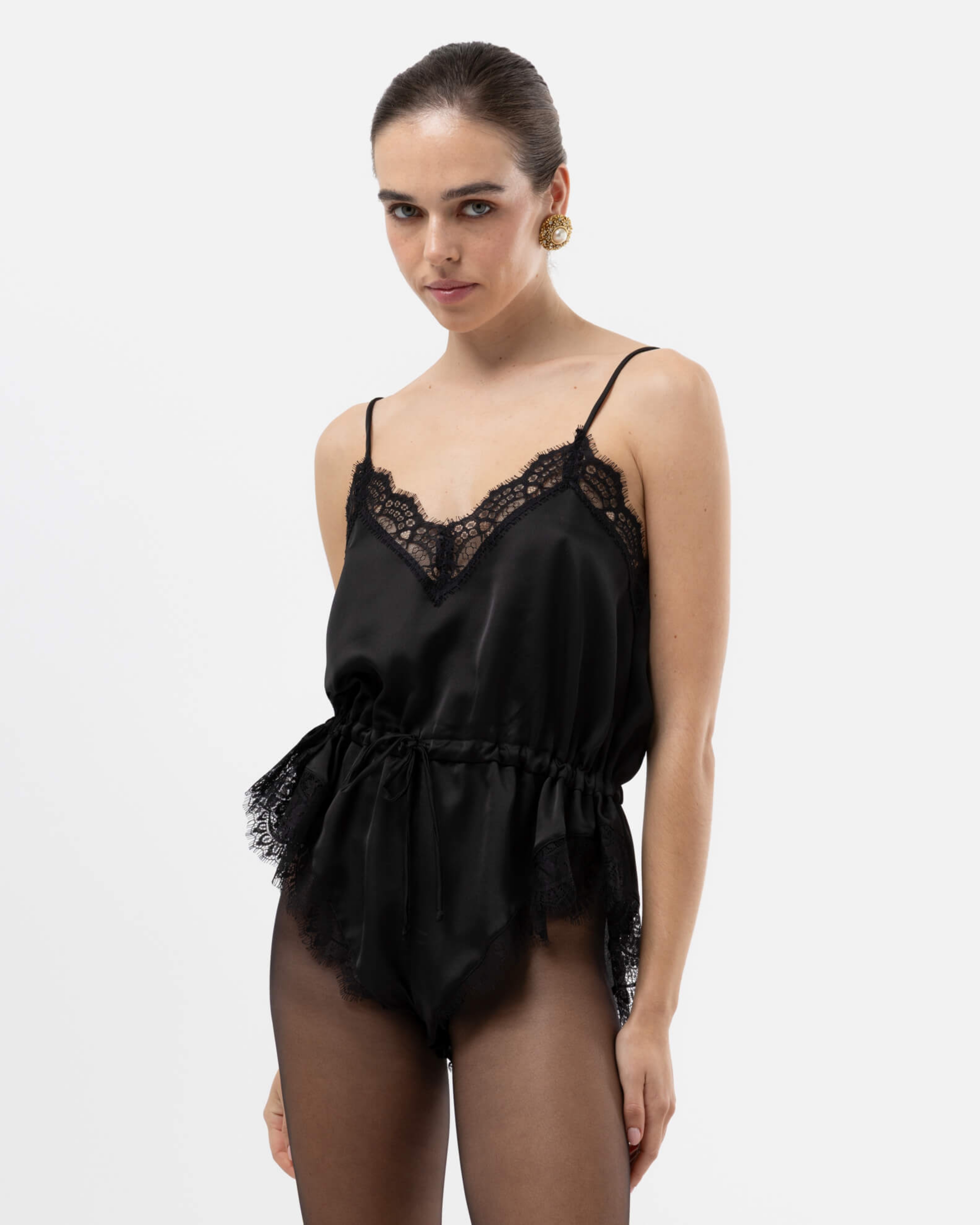 Picture of BLACK SATIN BABY DOLL