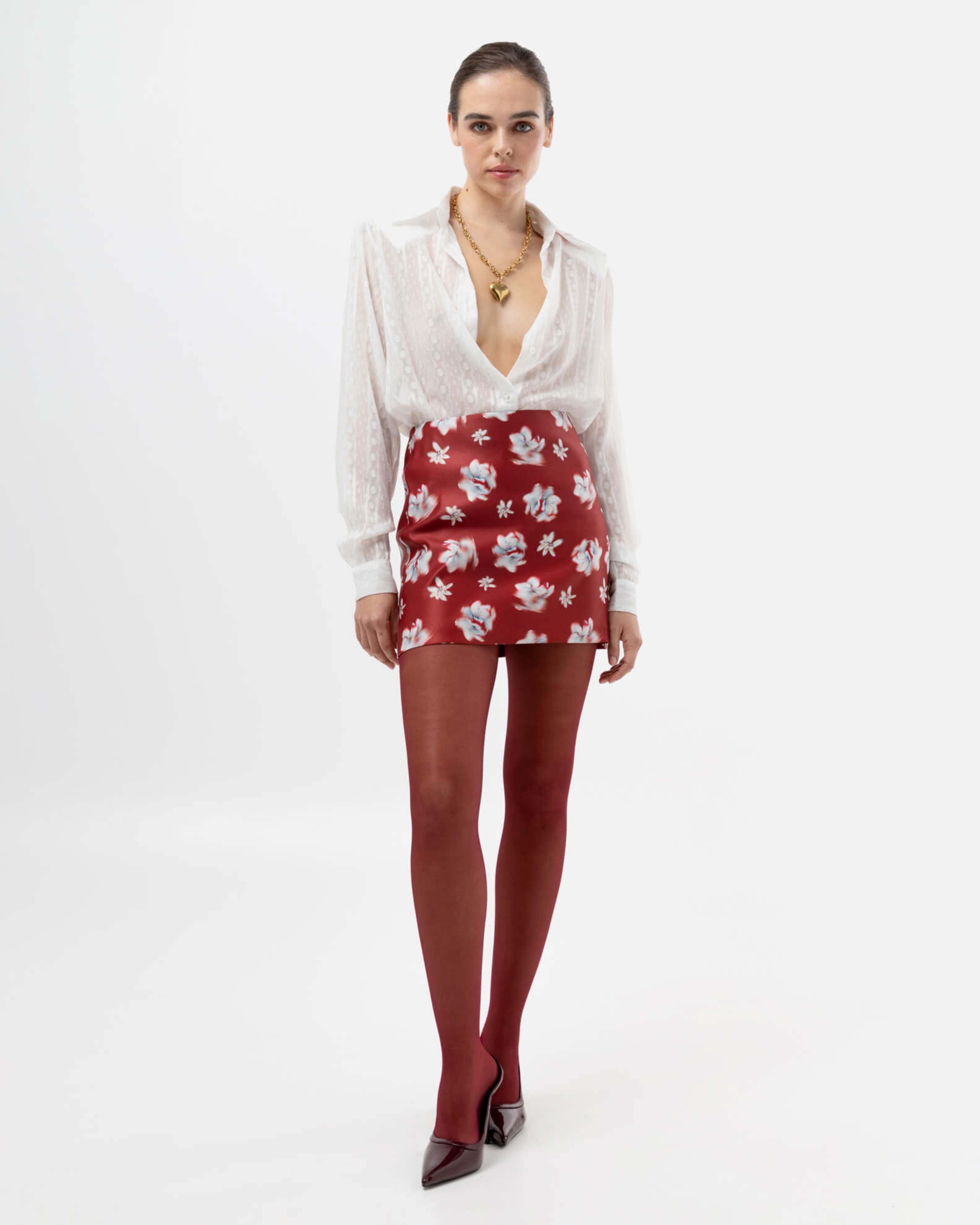 Picture of ABSTRACT FLOWER MINI SKIRT