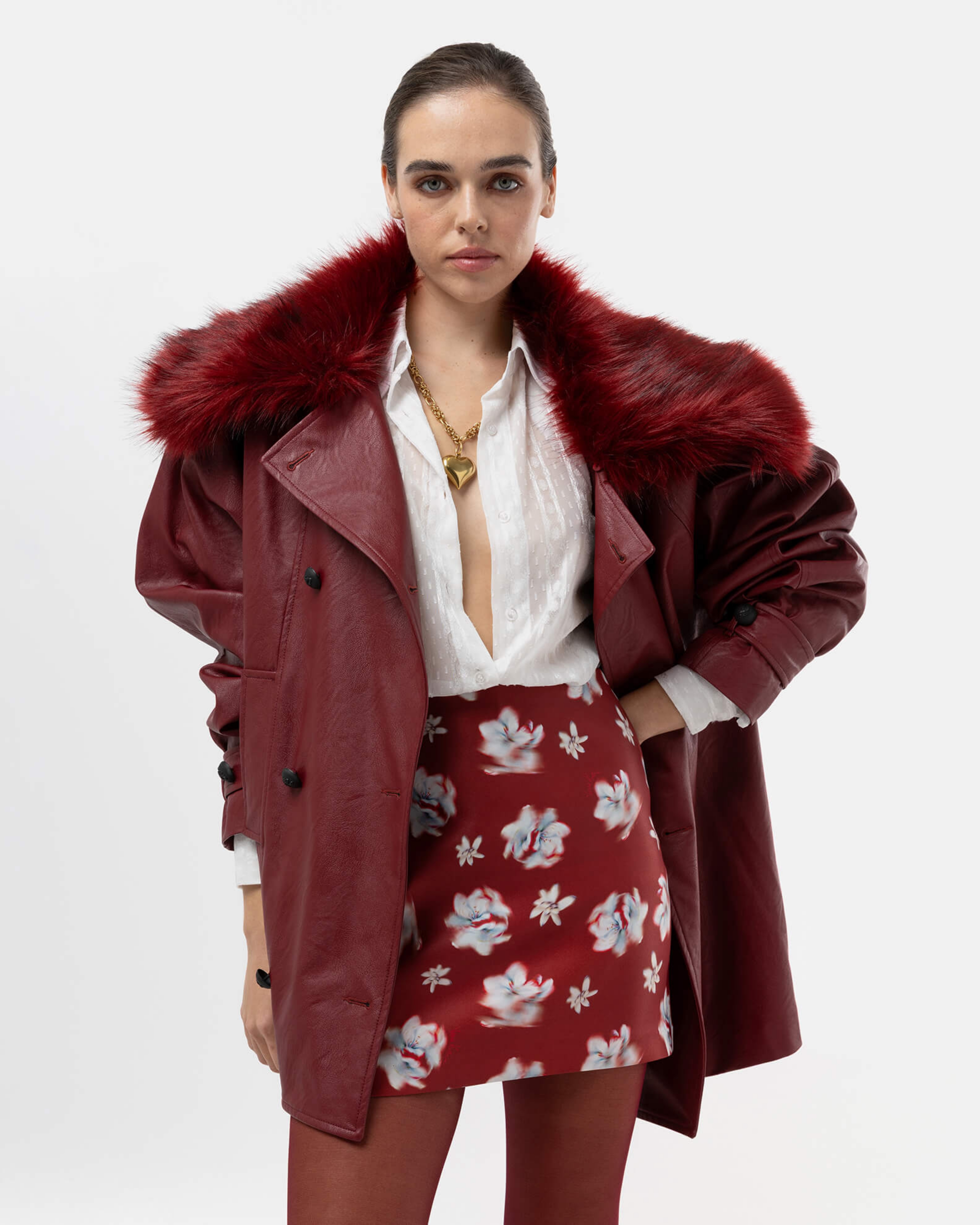 Picture of ABSTRACT FLOWER MINI SKIRT