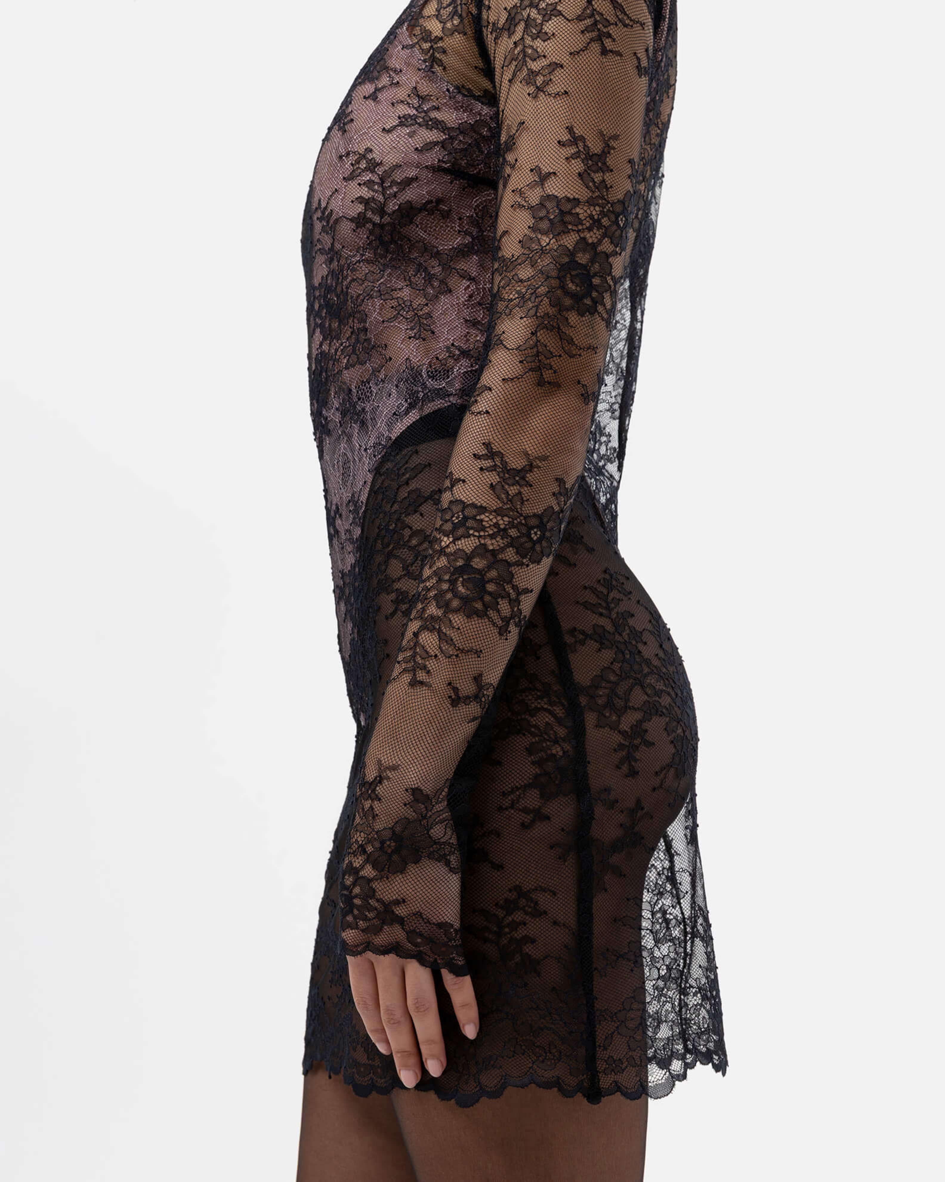 Picture of BLACK LACE MINI DRESS