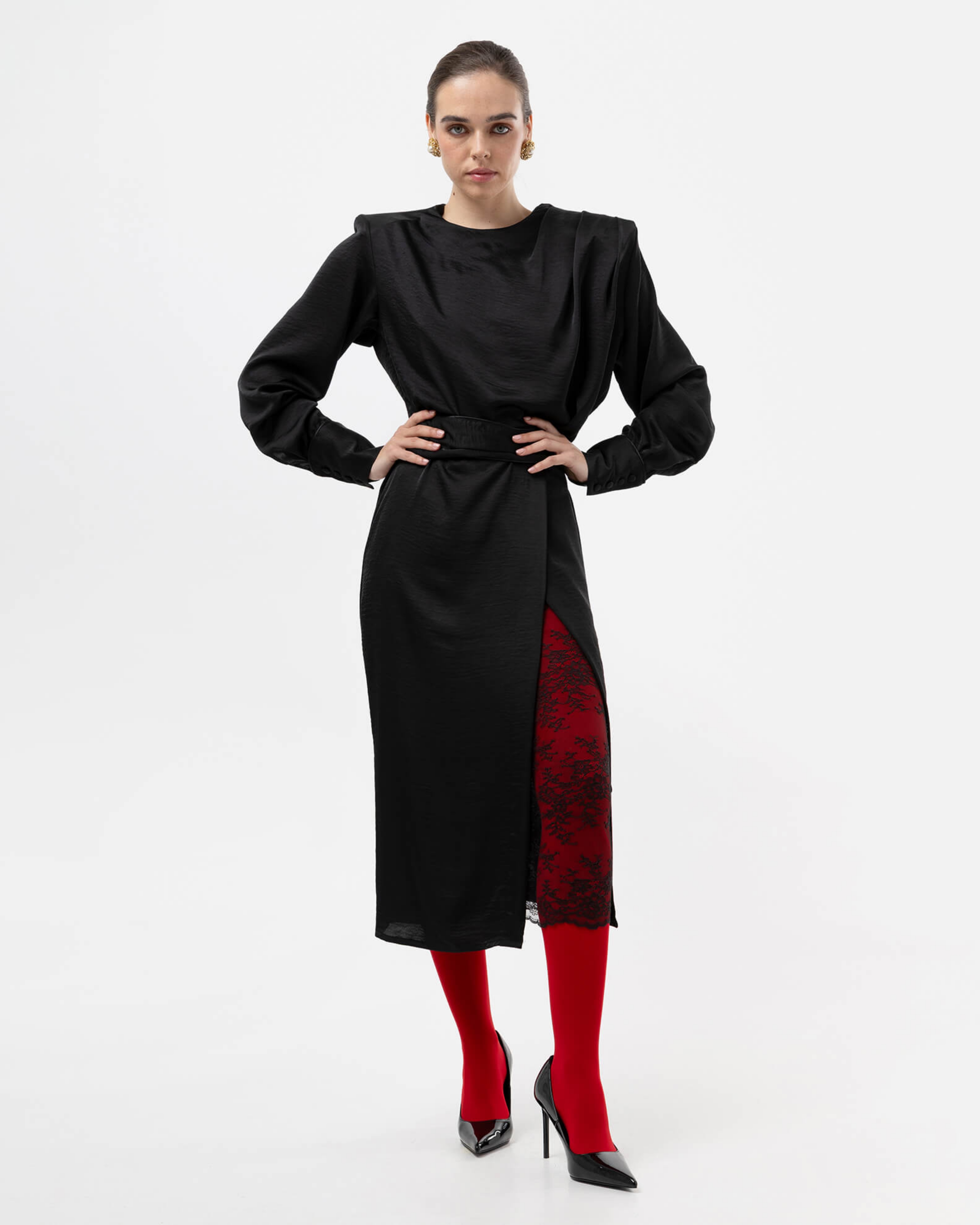 Picture of BLACK MIDI DRESS