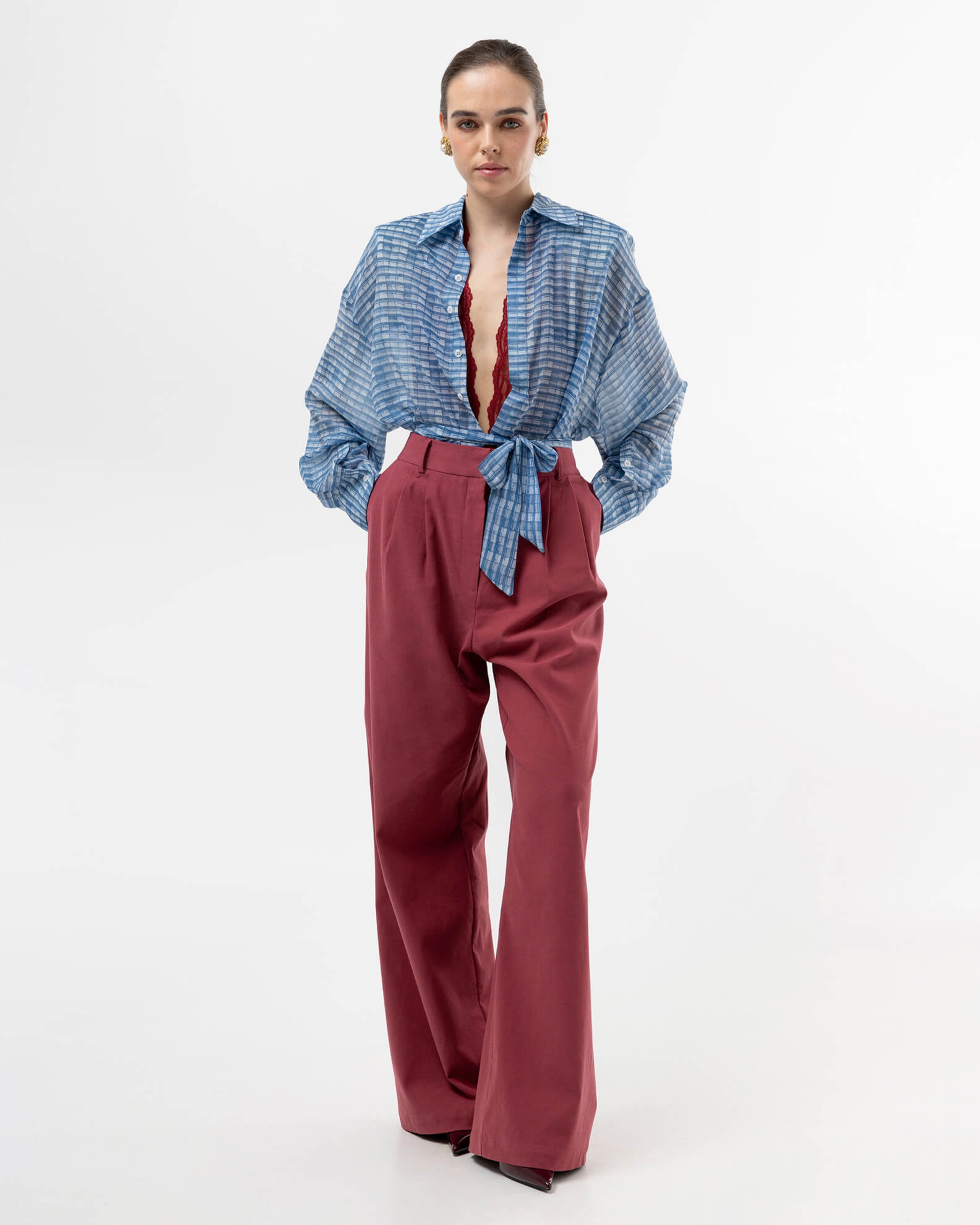 Picture of BLUE OS SHIRT WITH PHOTO-NEGATIVE PRINT