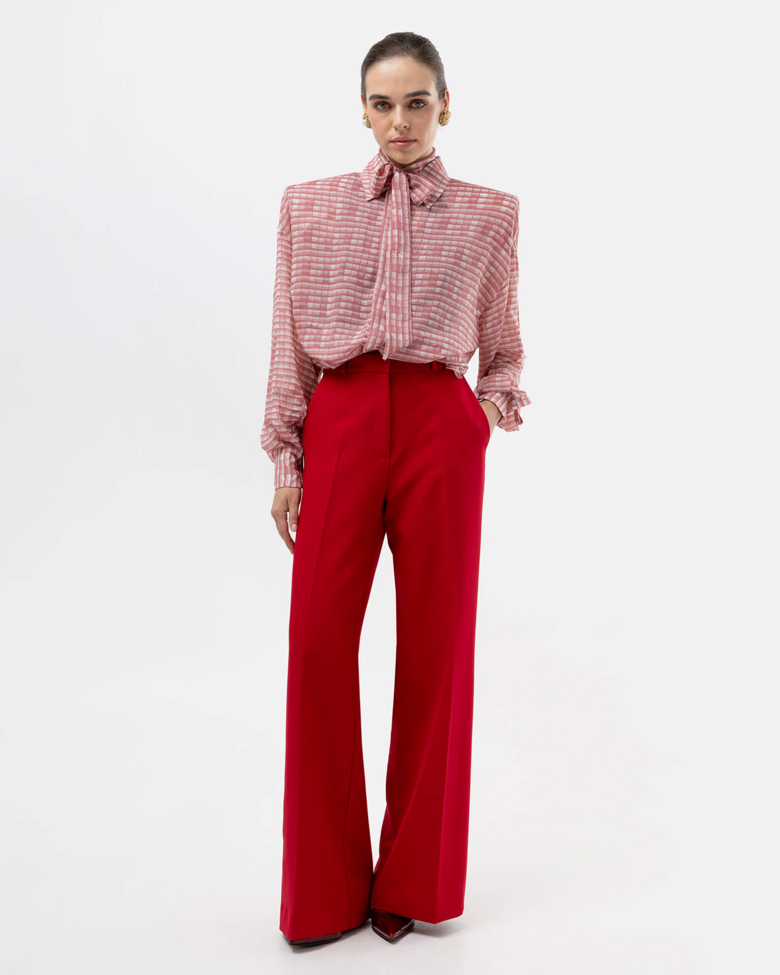 Picture of PINK OS SHIRT WITH PHOTO-NEGATIVE PRINT