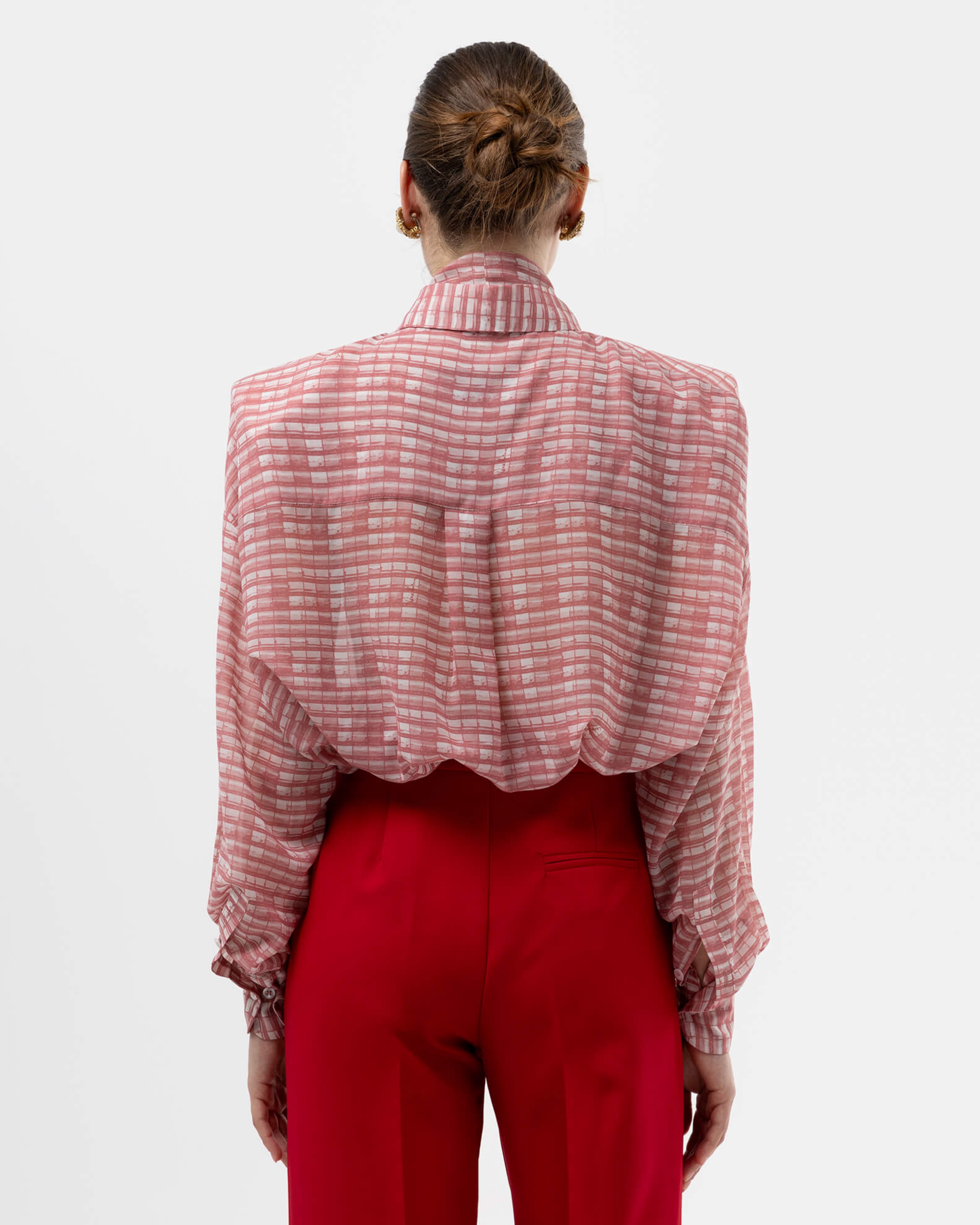 Picture of PINK OS SHIRT WITH PHOTO-NEGATIVE PRINT