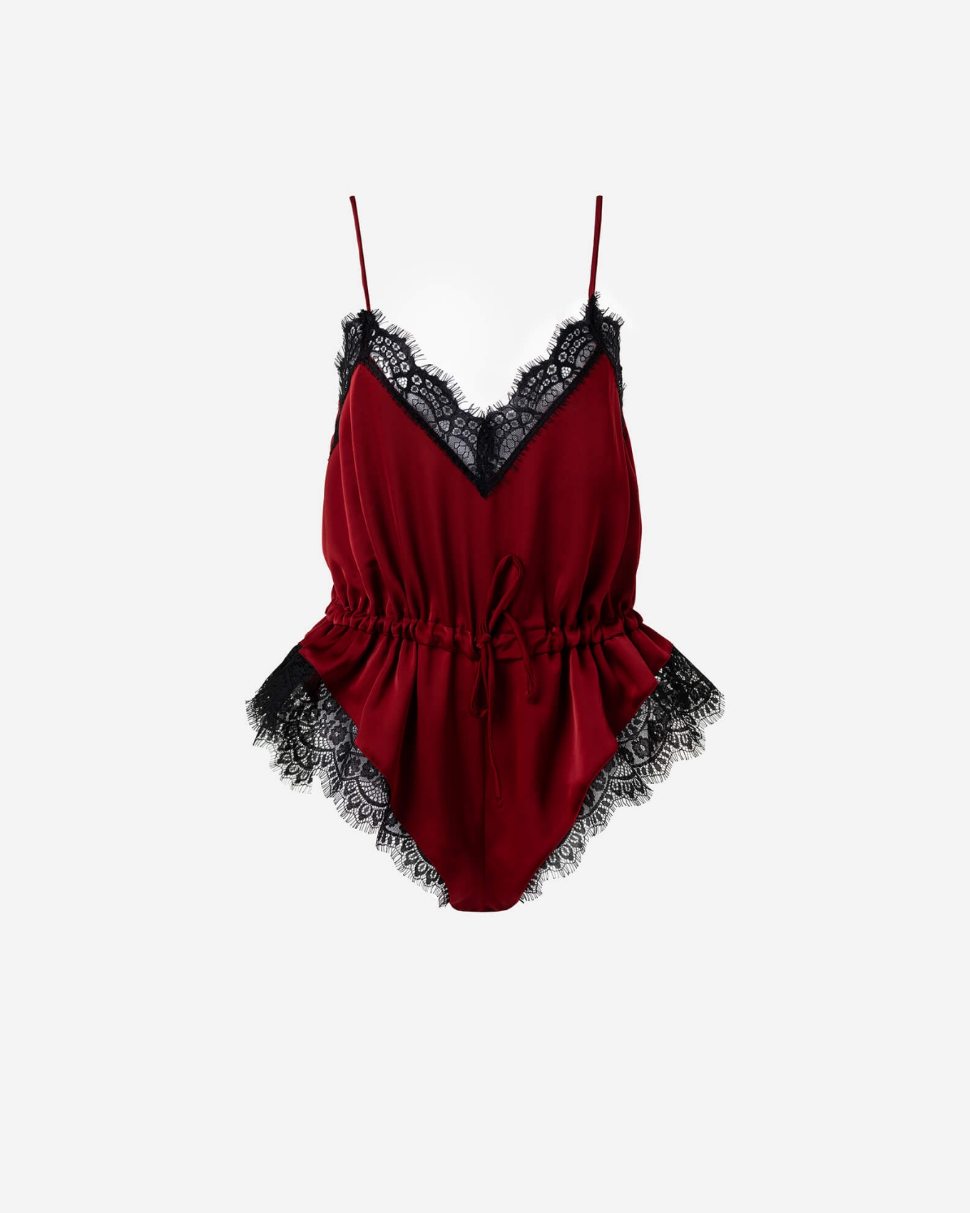 Picture of BURGUNDY SATIN BABY DOLL