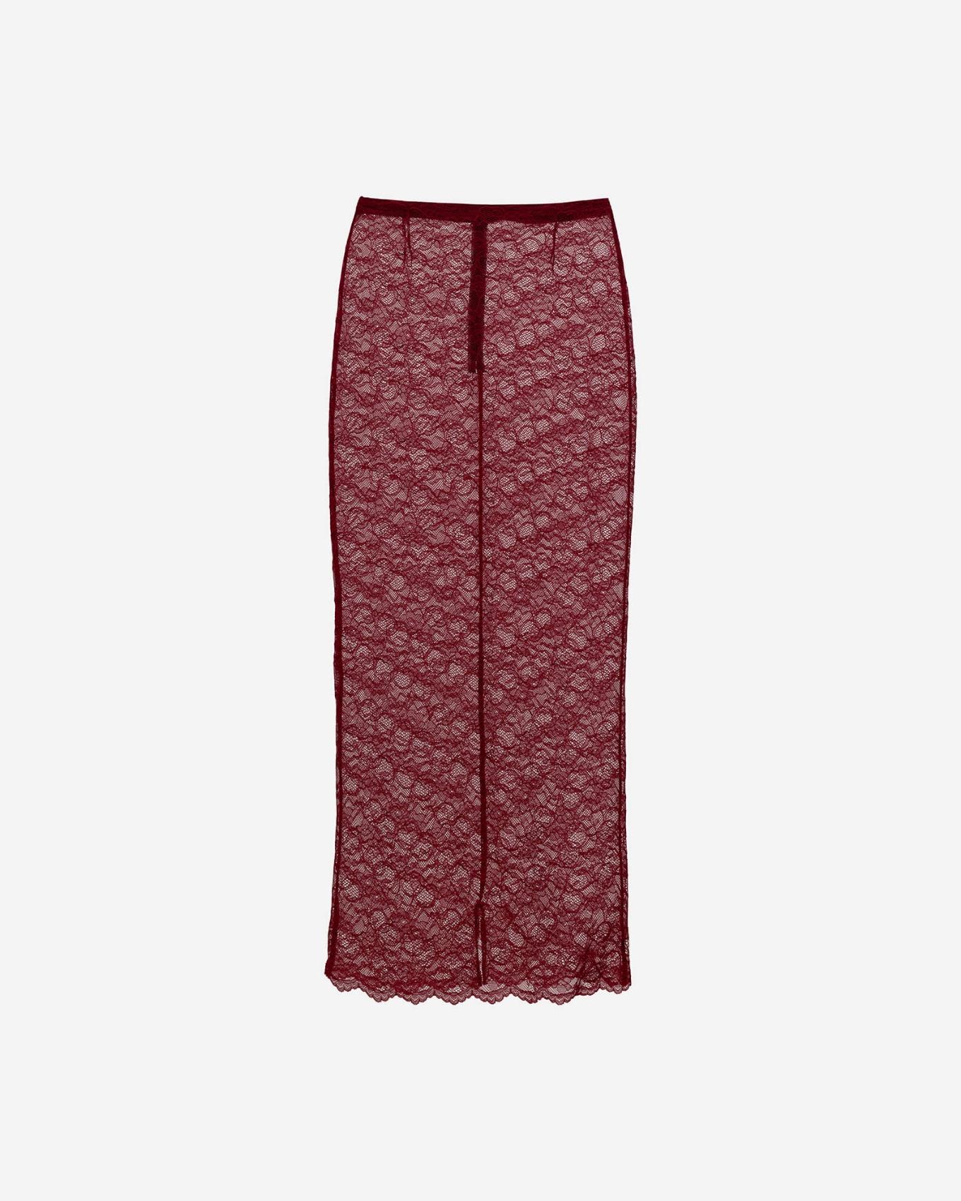 Picture of LACE BURGUNDY MIDI SKIRT