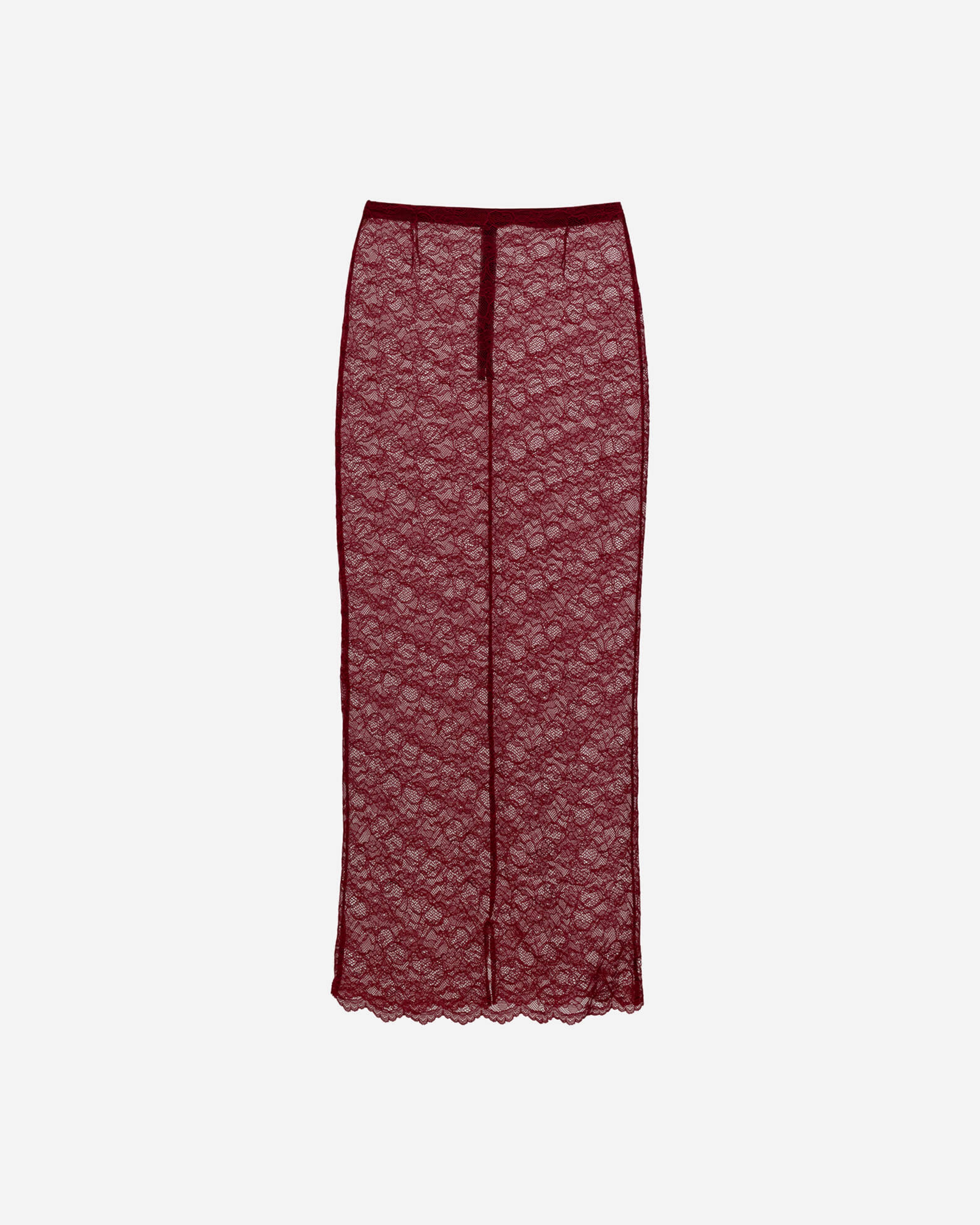 Picture of LACE BURGUNDY MIDI SKIRT