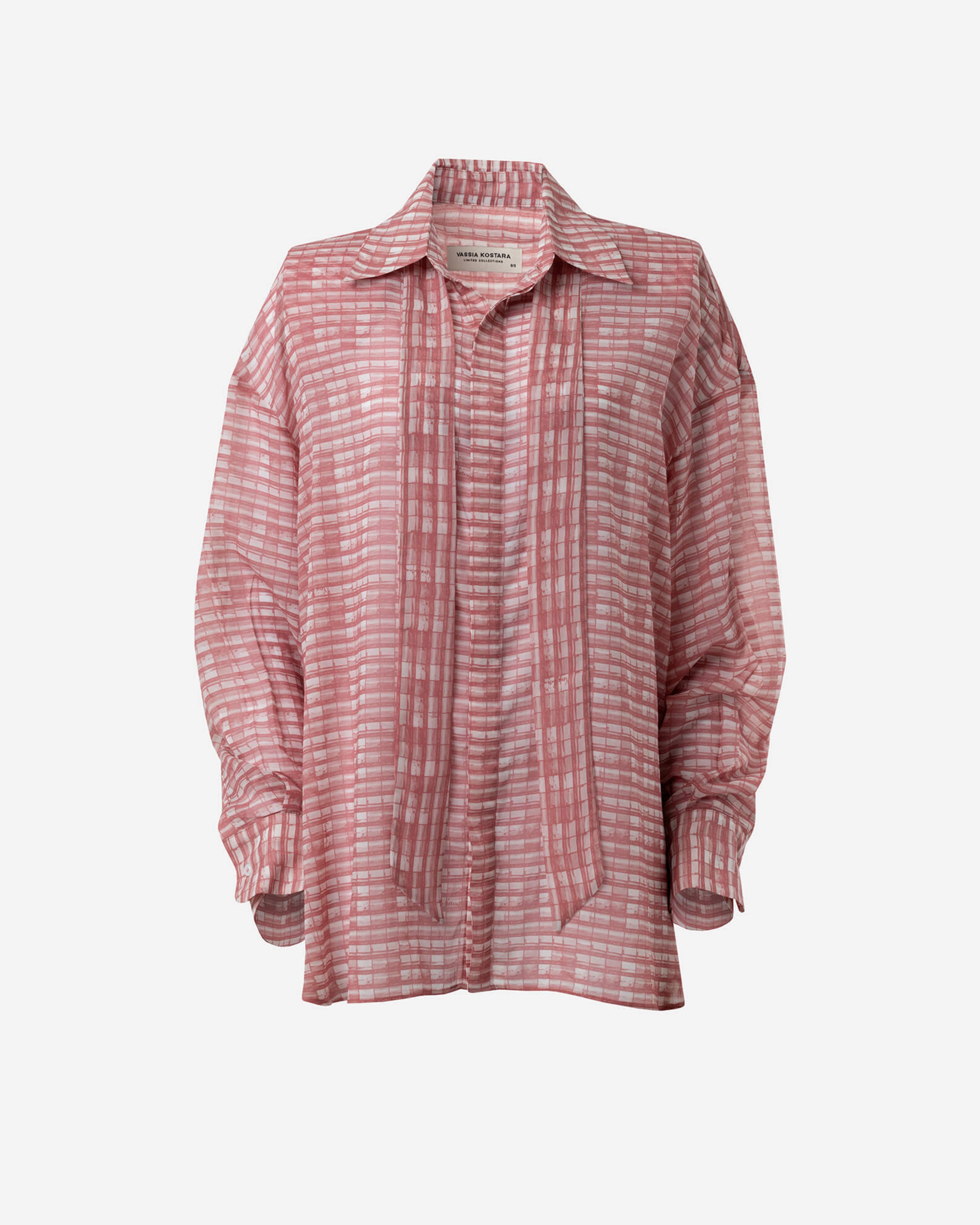 Picture of PINK OS SHIRT WITH PHOTO-NEGATIVE PRINT