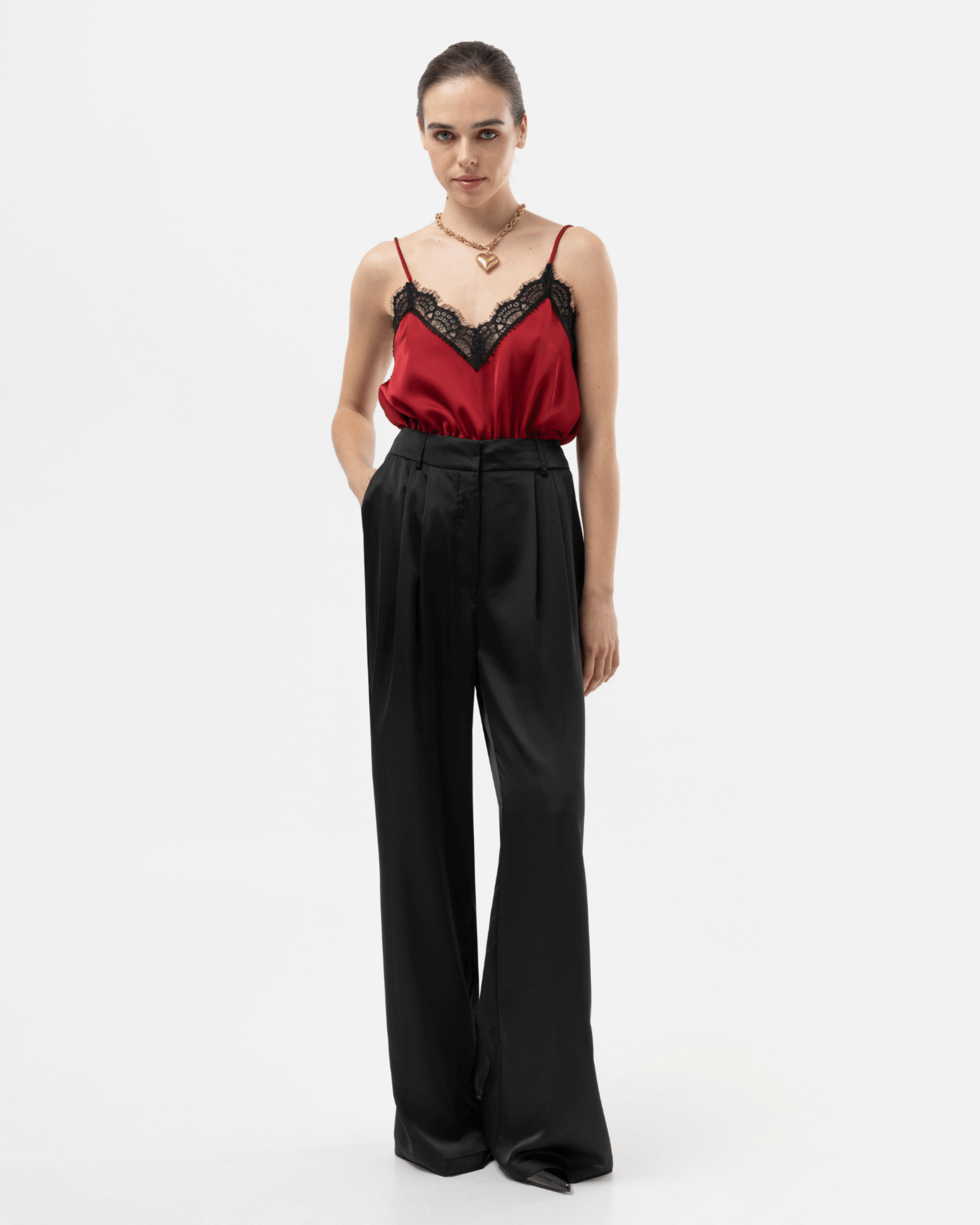 Picture of BLACK SATIN PANTS