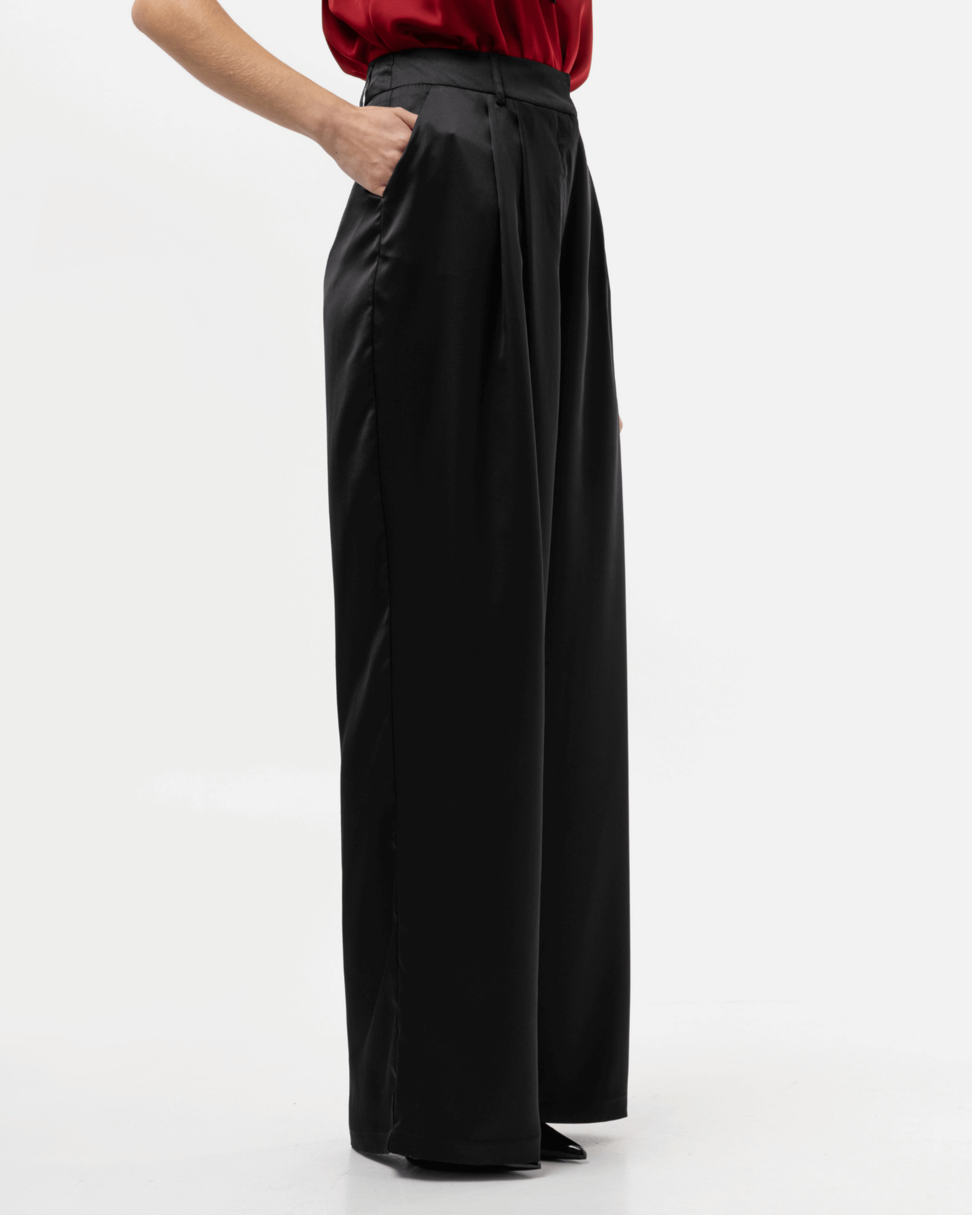 Picture of BLACK SATIN PANTS