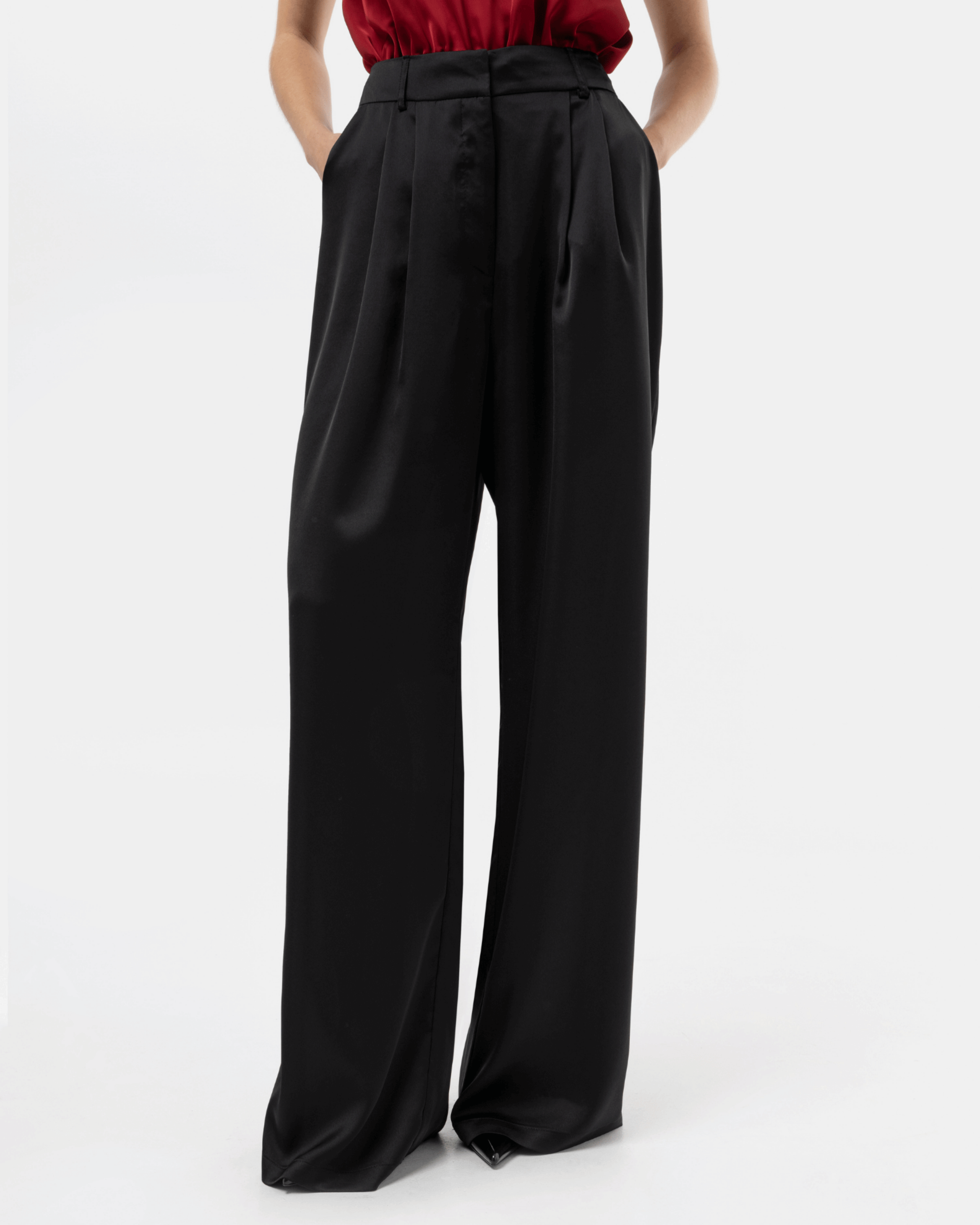 Picture of BLACK SATIN PANTS