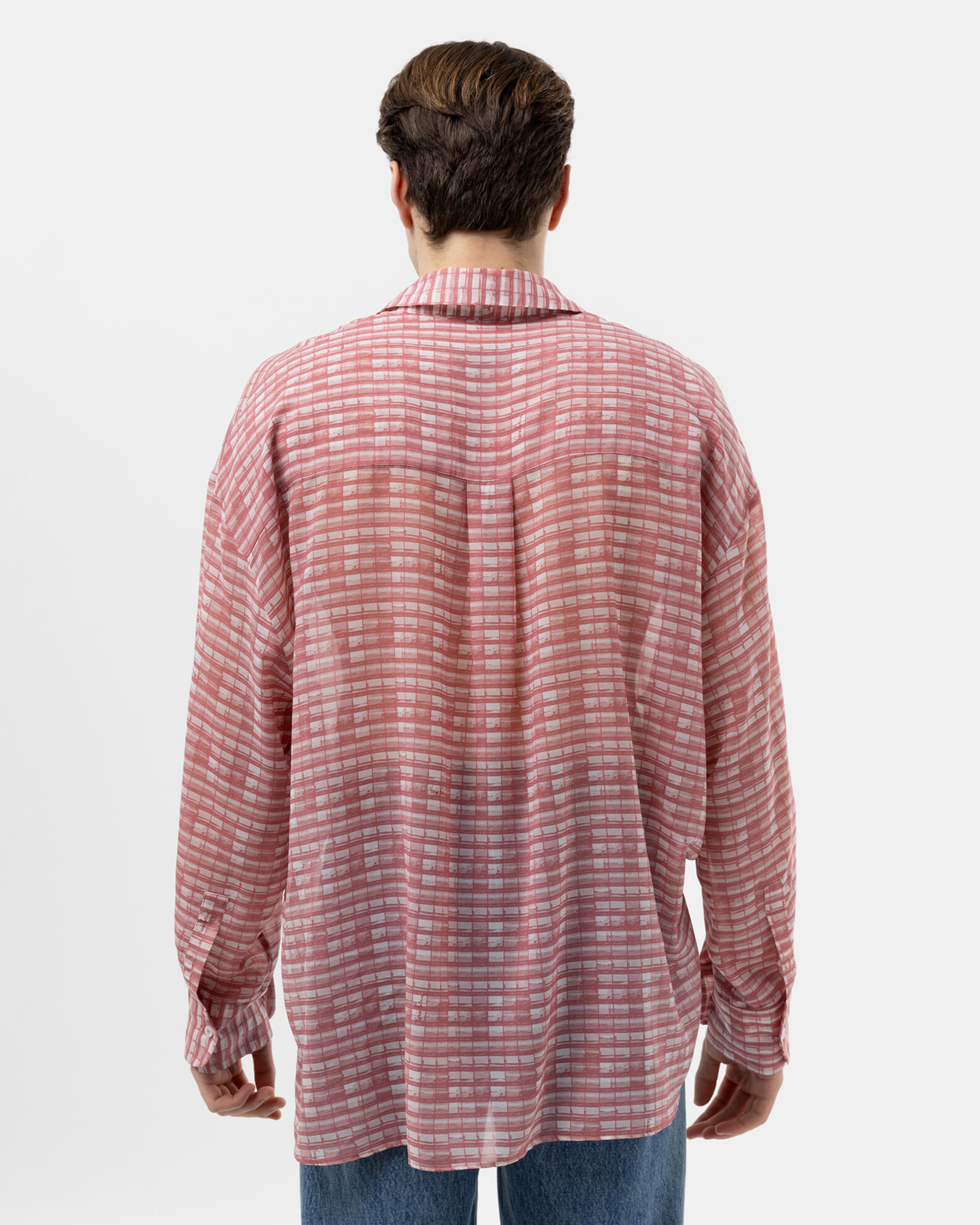 Picture of MEN'S PINK OS SHIRT WITH PHOTO-NEGATIVE PRINT