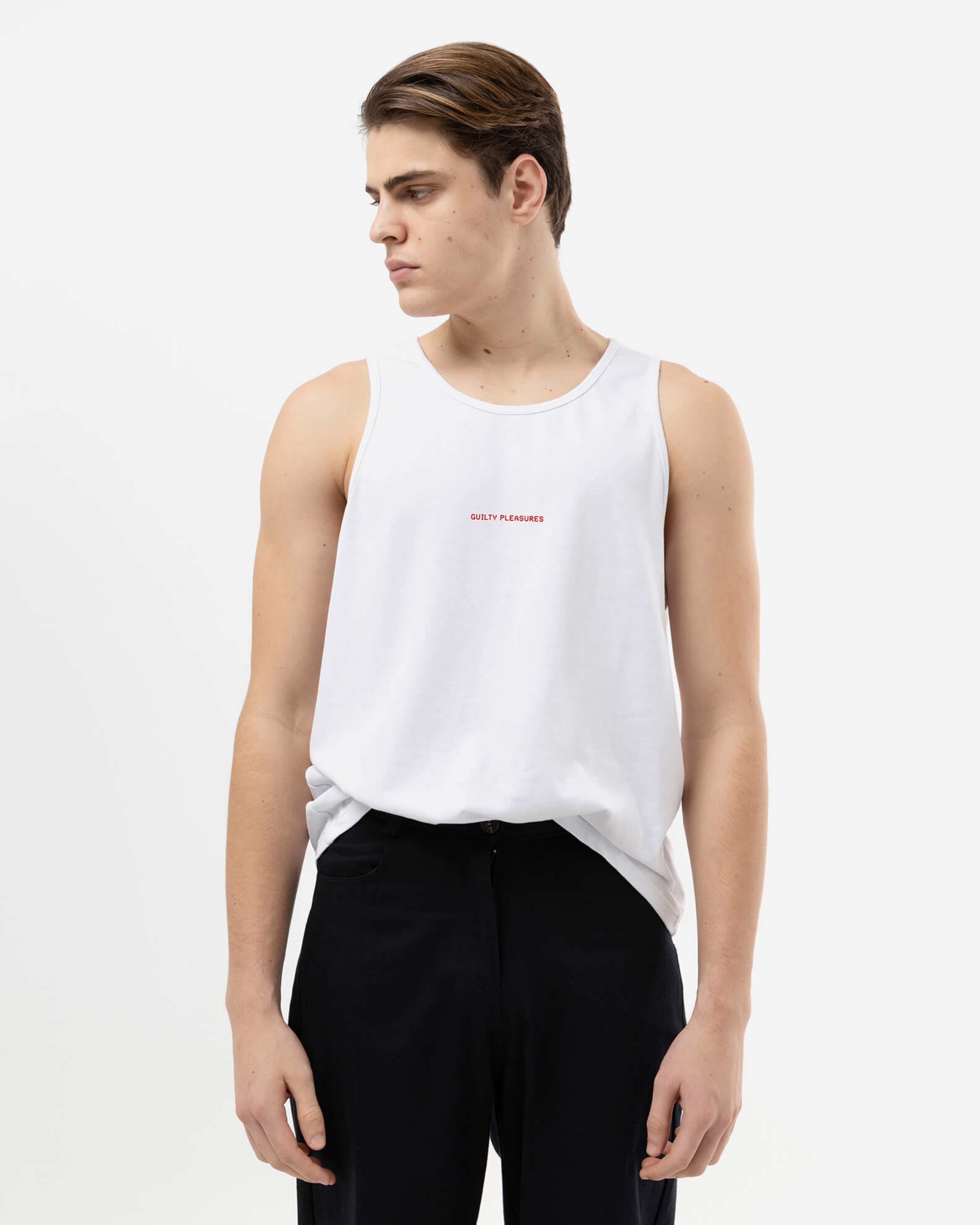 Picture of MEN'S WHITE LOOSE-FIT TANK TOP
