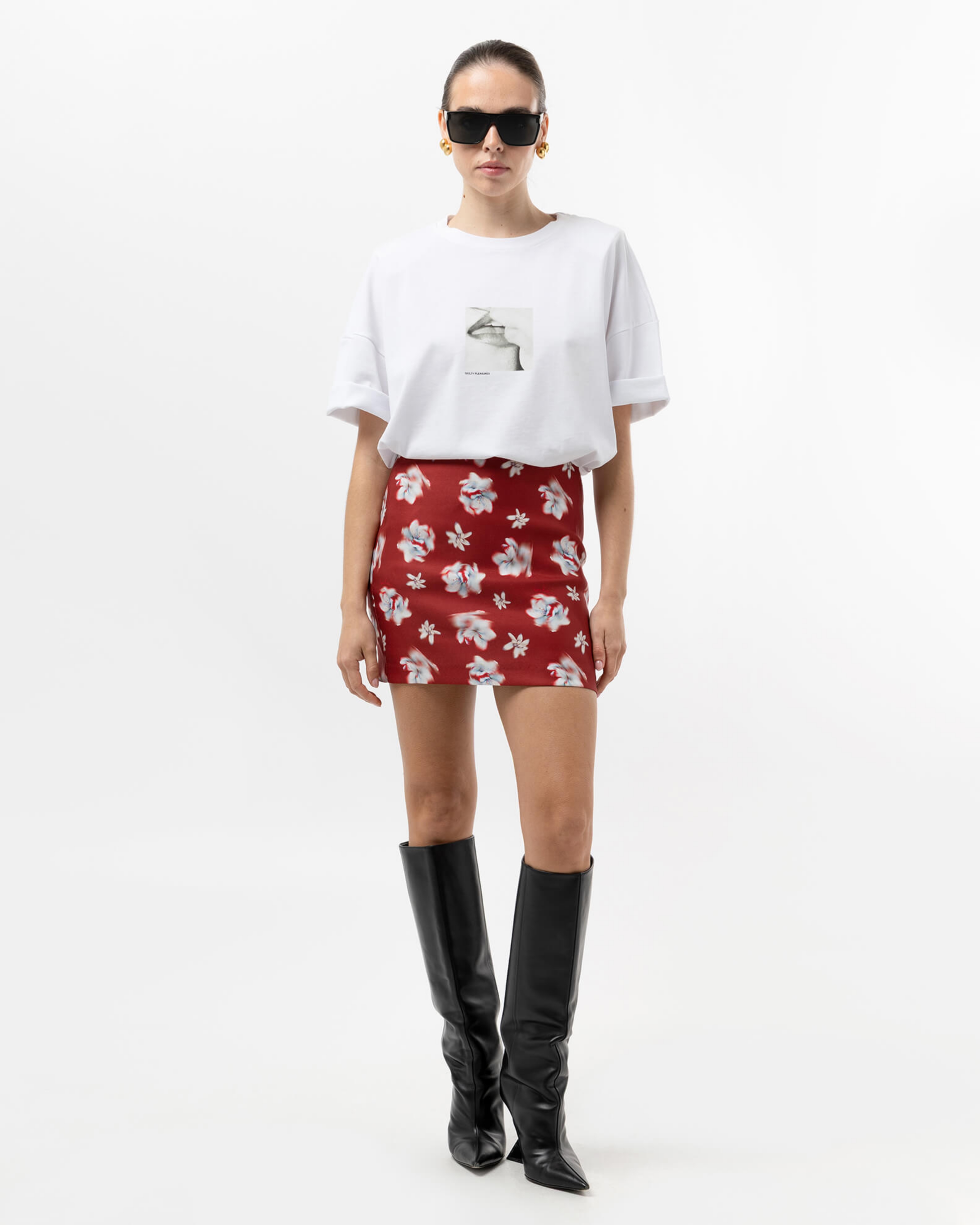 Picture of ABSTRACT FLOWER MINI SKIRT