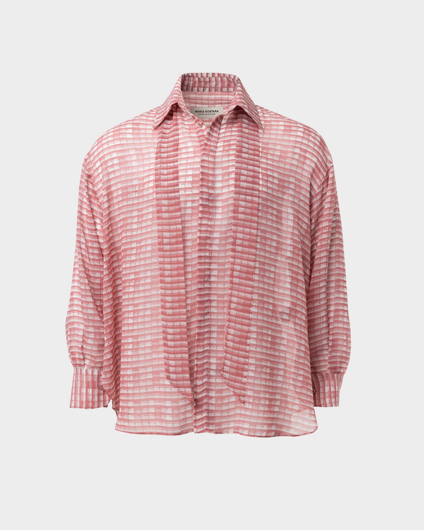 Picture of MEN'S PINK OS SHIRT WITH PHOTO-NEGATIVE PRINT