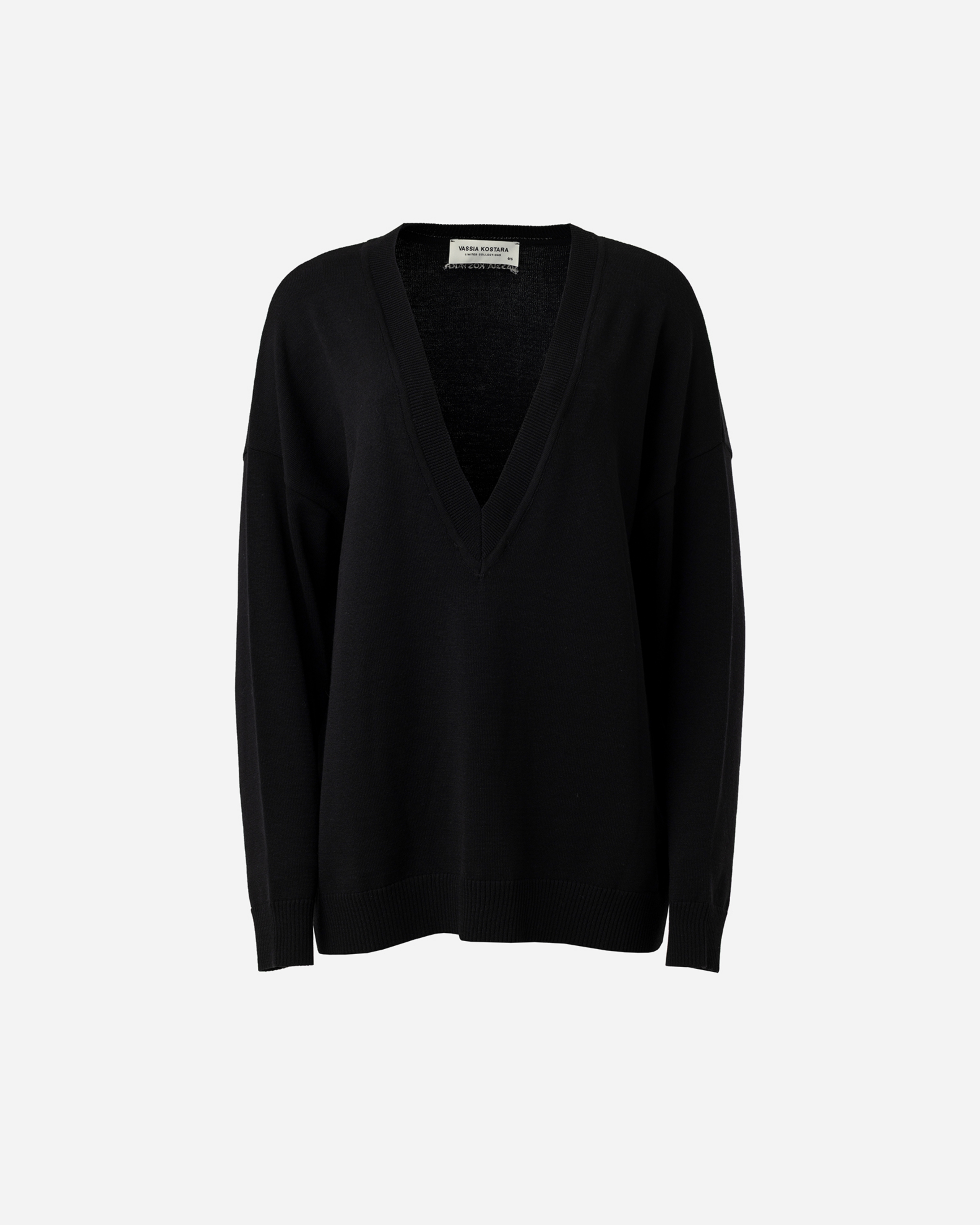 Picture of V-NECK BLACK KNIT SWEATER